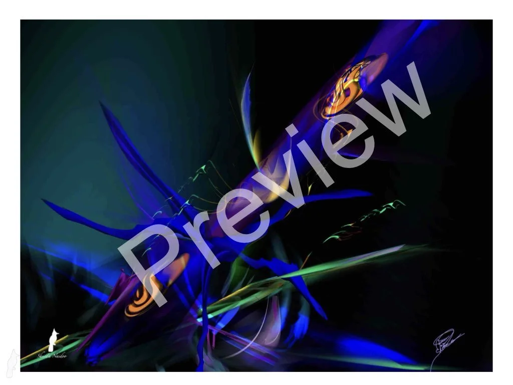 Sheilla Naidoo's Abstract Art - Crystal Feathers 2