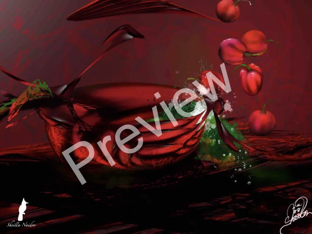 Sheilla Naidoo's Abstract Art - Cherry 5 - Preview