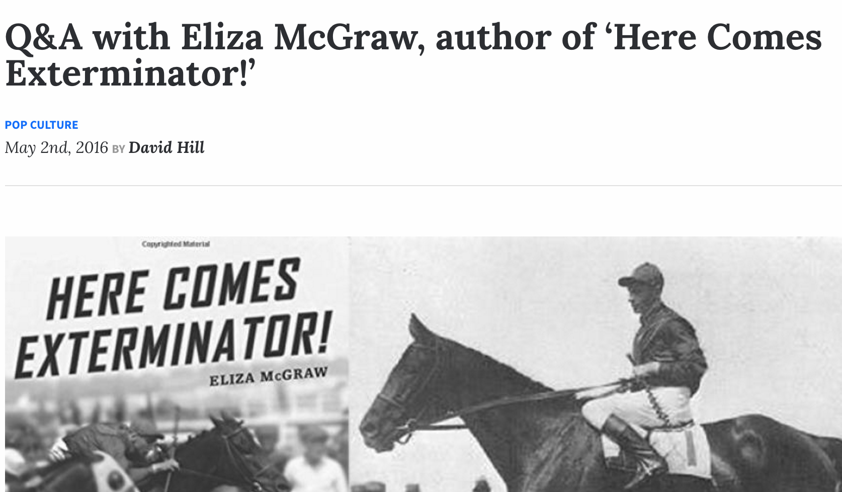 Q&A with Eliza McGraw, author of ‘Here Comes Exterminator!’