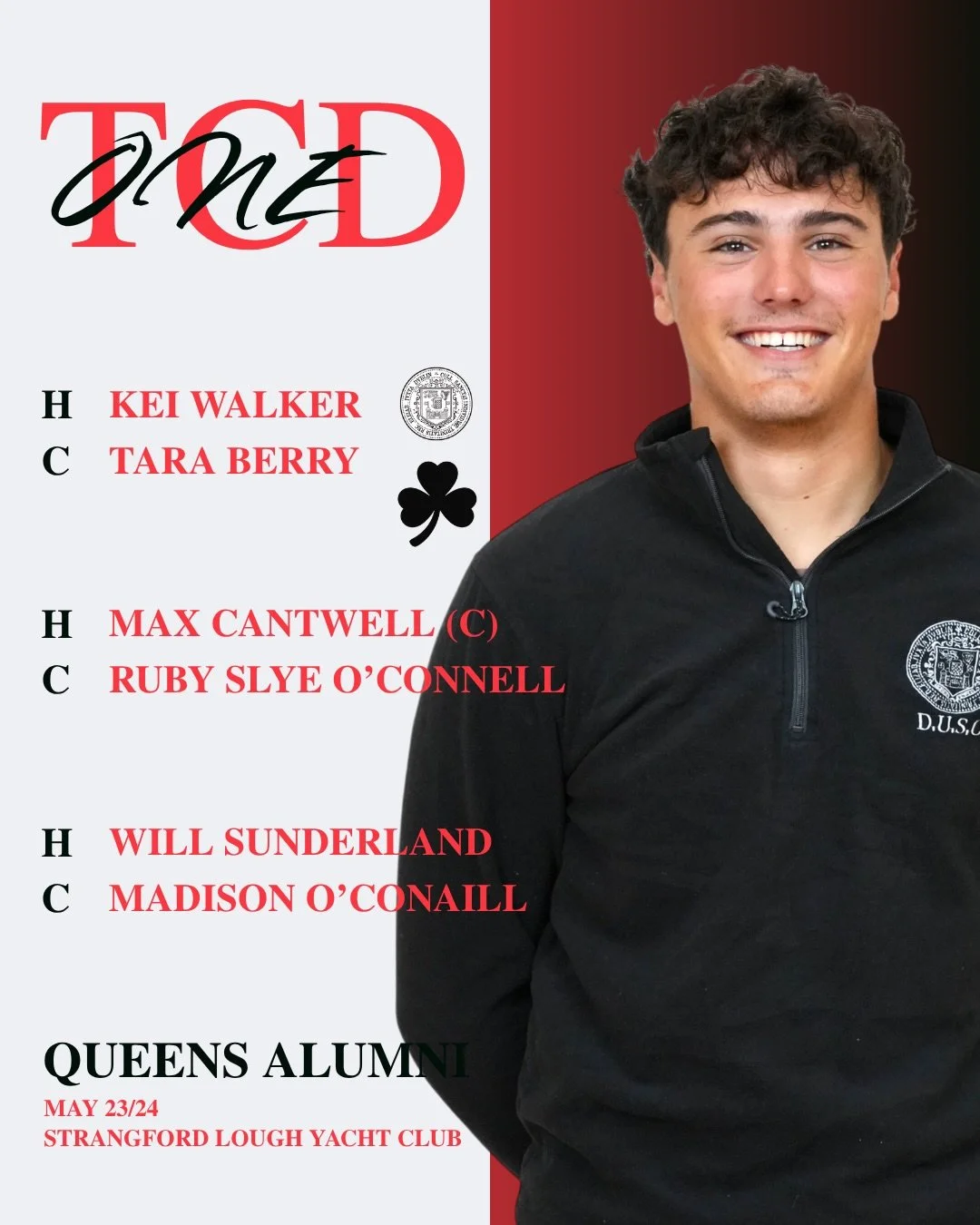 QUEENS ALUMNI TEAMS ANNOUNCEMENT 📣❤️&spades;️ 

Trinity Sailing are sending two teams to Queens Alumni this weekend!! The event will consist of two days of highly competitive team racing on Strangford Lough. Will DUSC be crowned winners at Queens?🫅