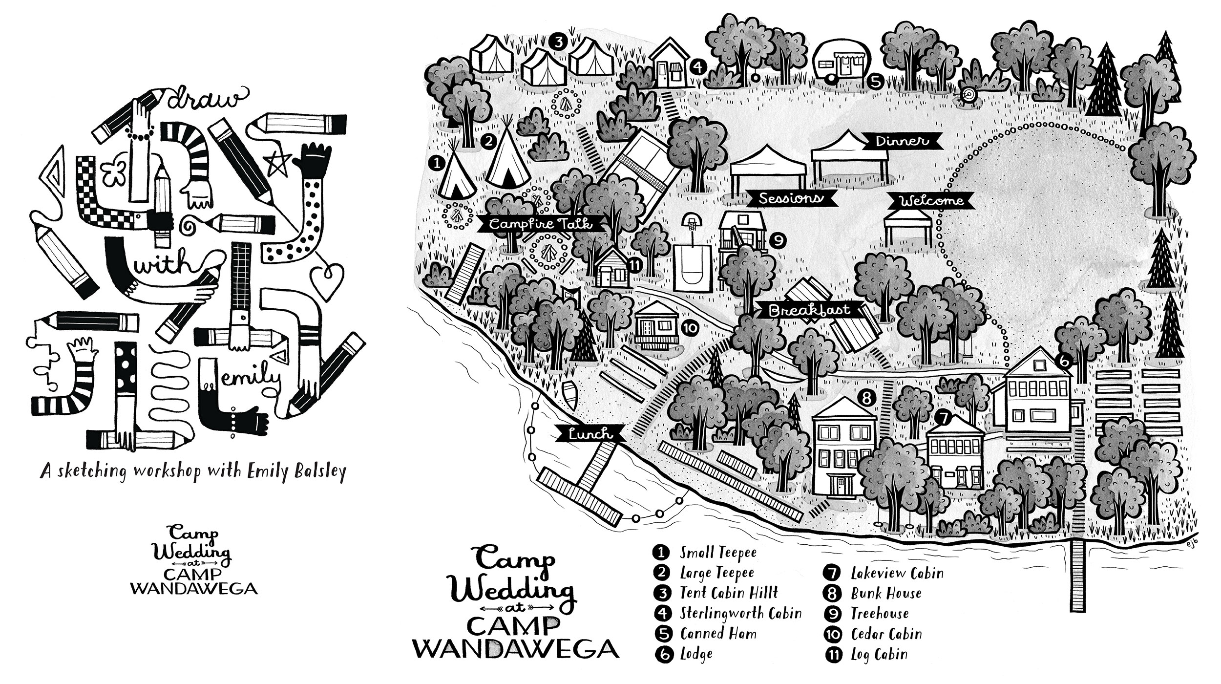 Workbook and Map for Camp Wedding