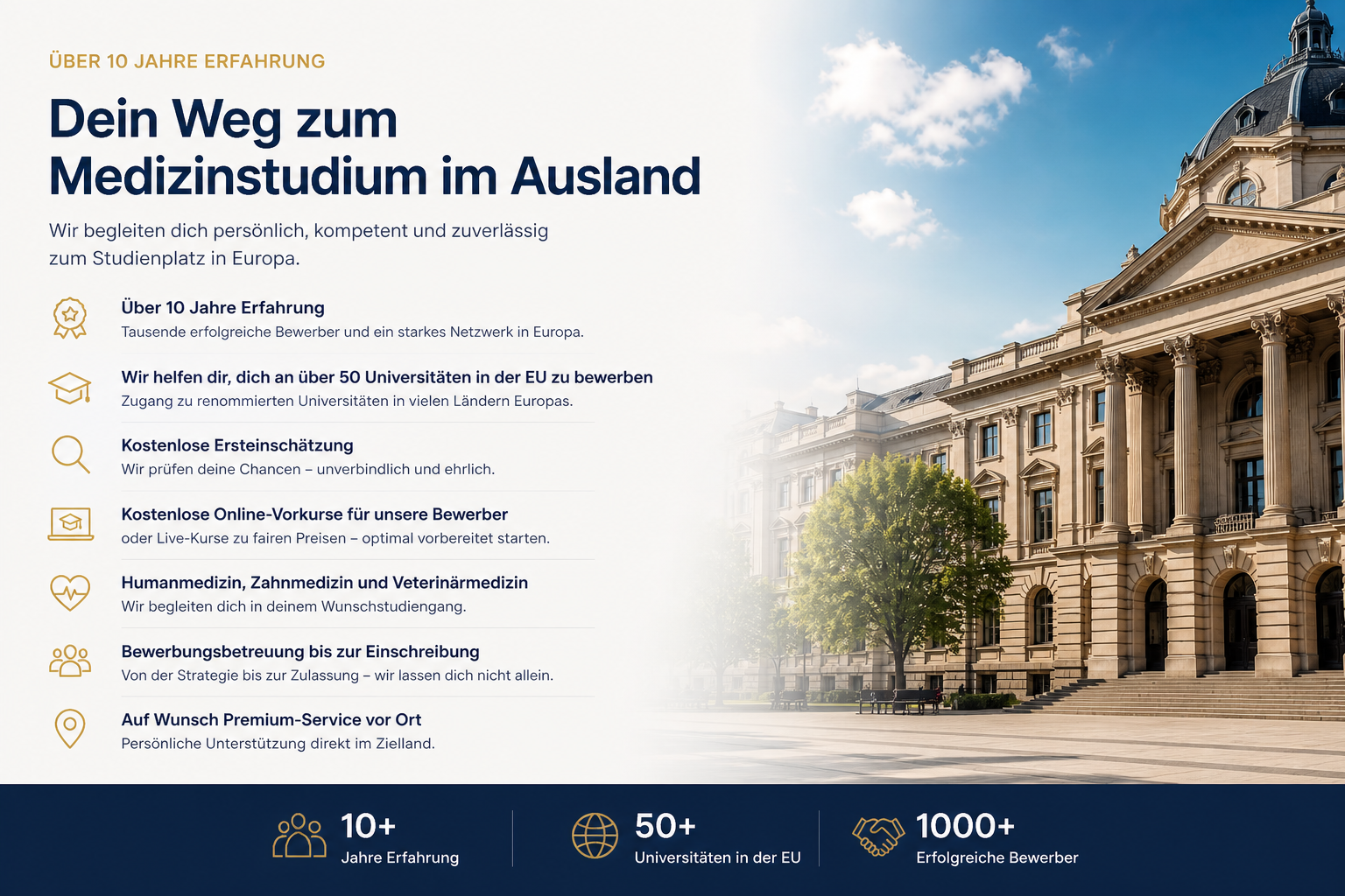Beratung und Vorbereitung für ein Medizinstudium im Ausland
