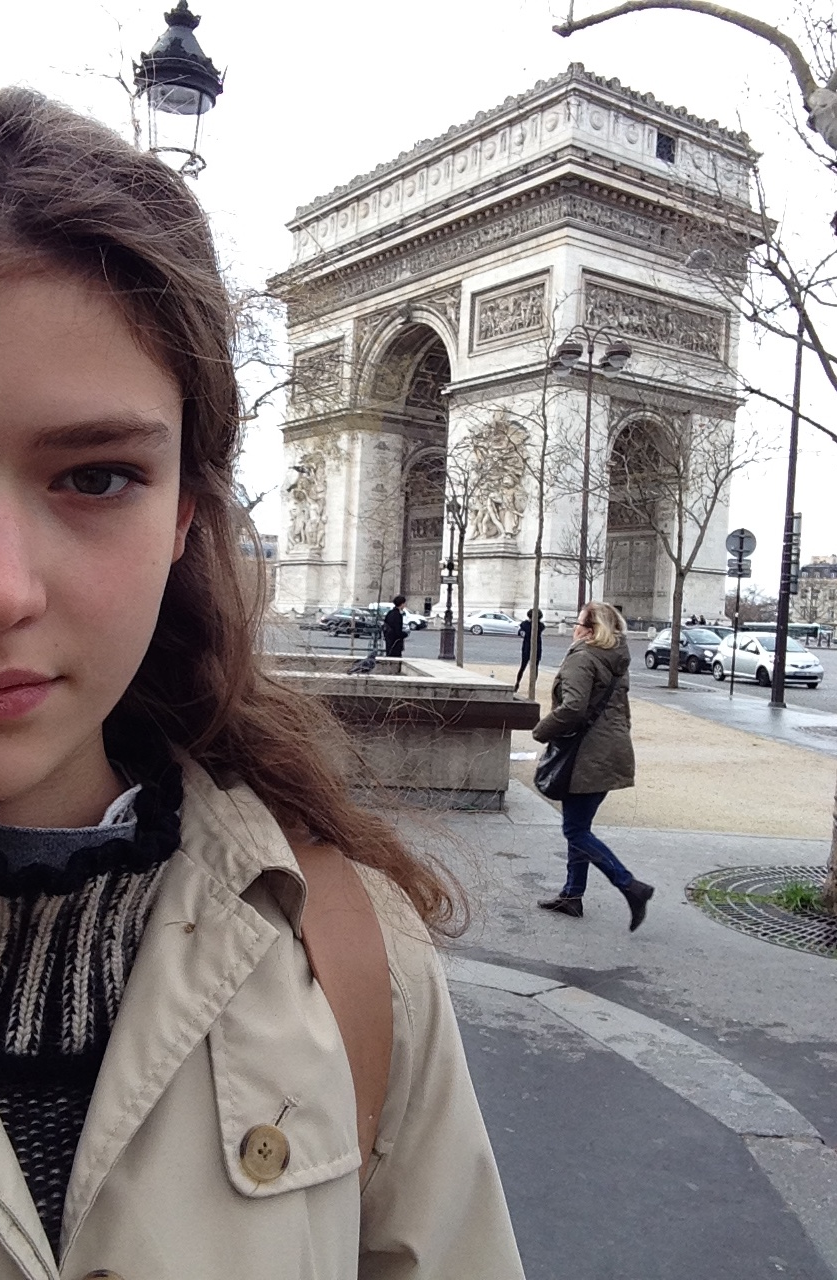 The Arc de Triomphe, a block or two from my hotel.