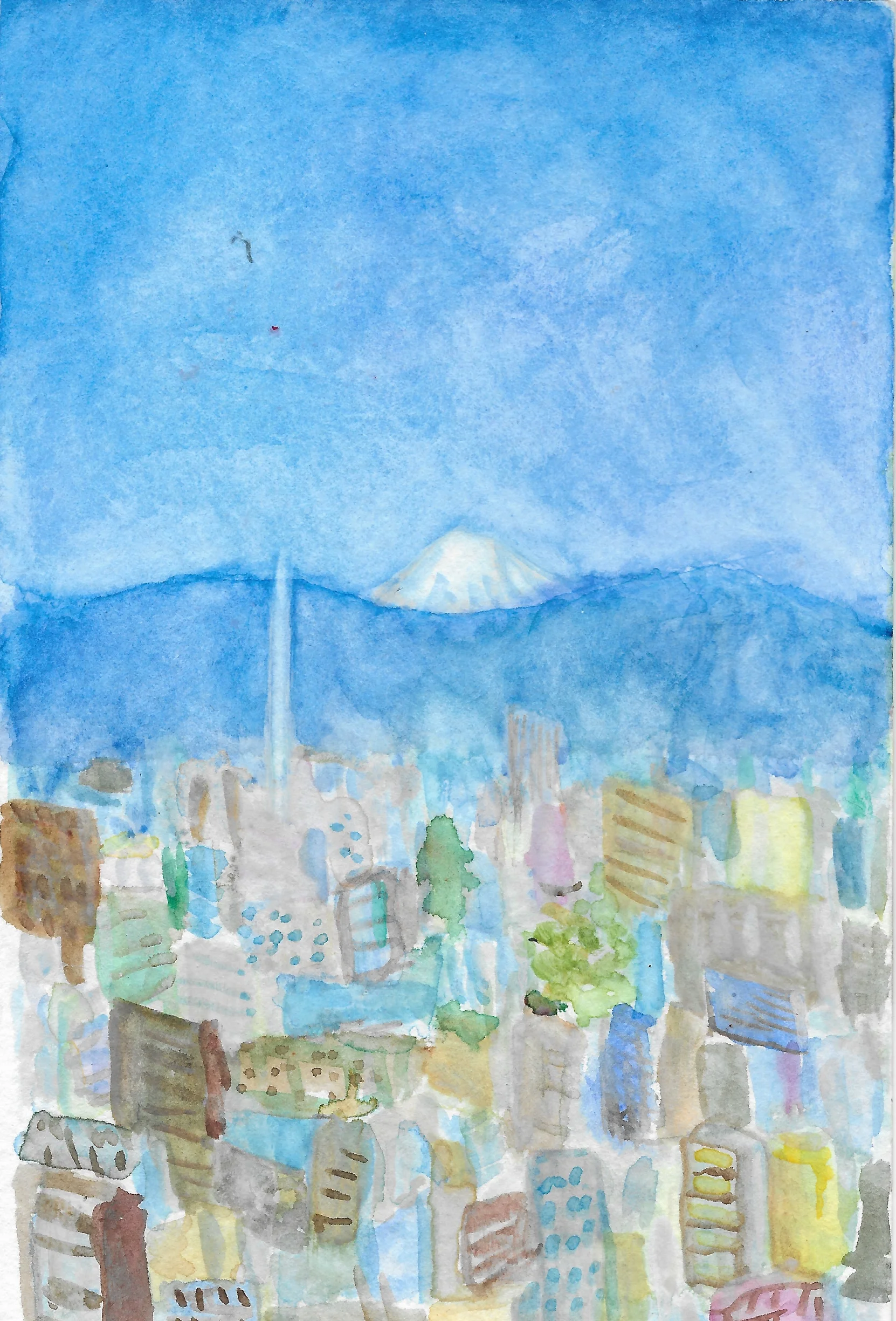 Watercolor on paper.