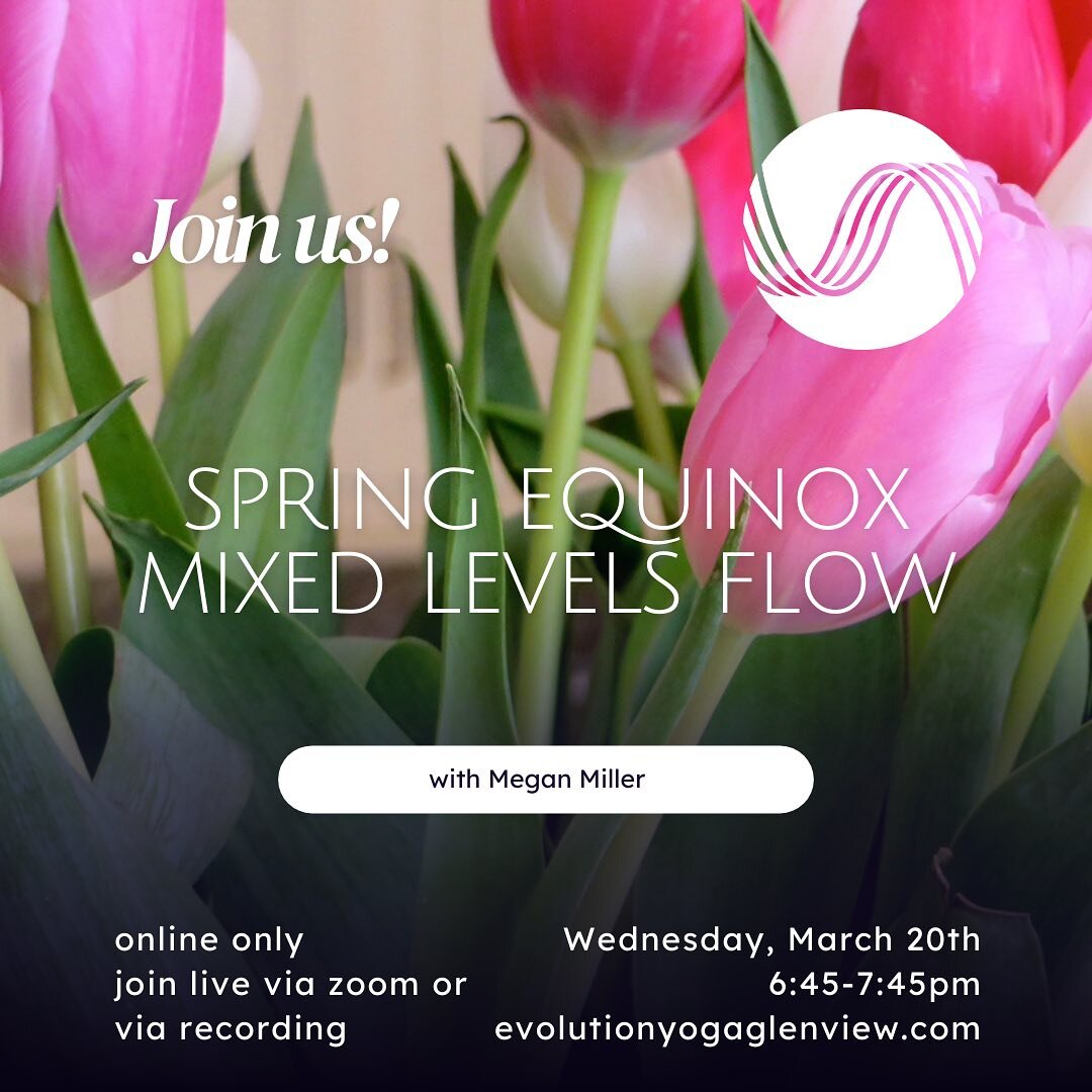 It may not feel it today, but spring is just around the corner! Join us for an online only event this week to celebrate the shift in seasons. 
✨
This Wednesday, Megan will be sharing a heart opening practice marking the transition from winter to spri