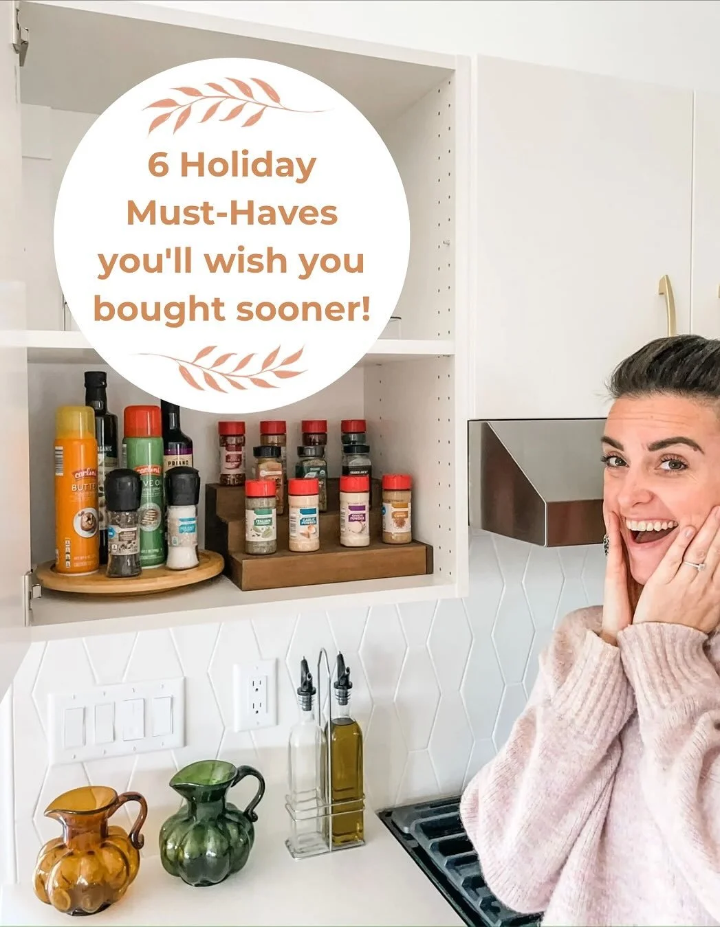 PRODUCT DETAILS BELOW!⬇️

1. Can Organizer: perfect for cabinets and fridges alike, this is not only aesthetically pleasing but EASIER for guests to access // for you to see when refills are needed!

2. Customizable Cookware Rack: this product never 