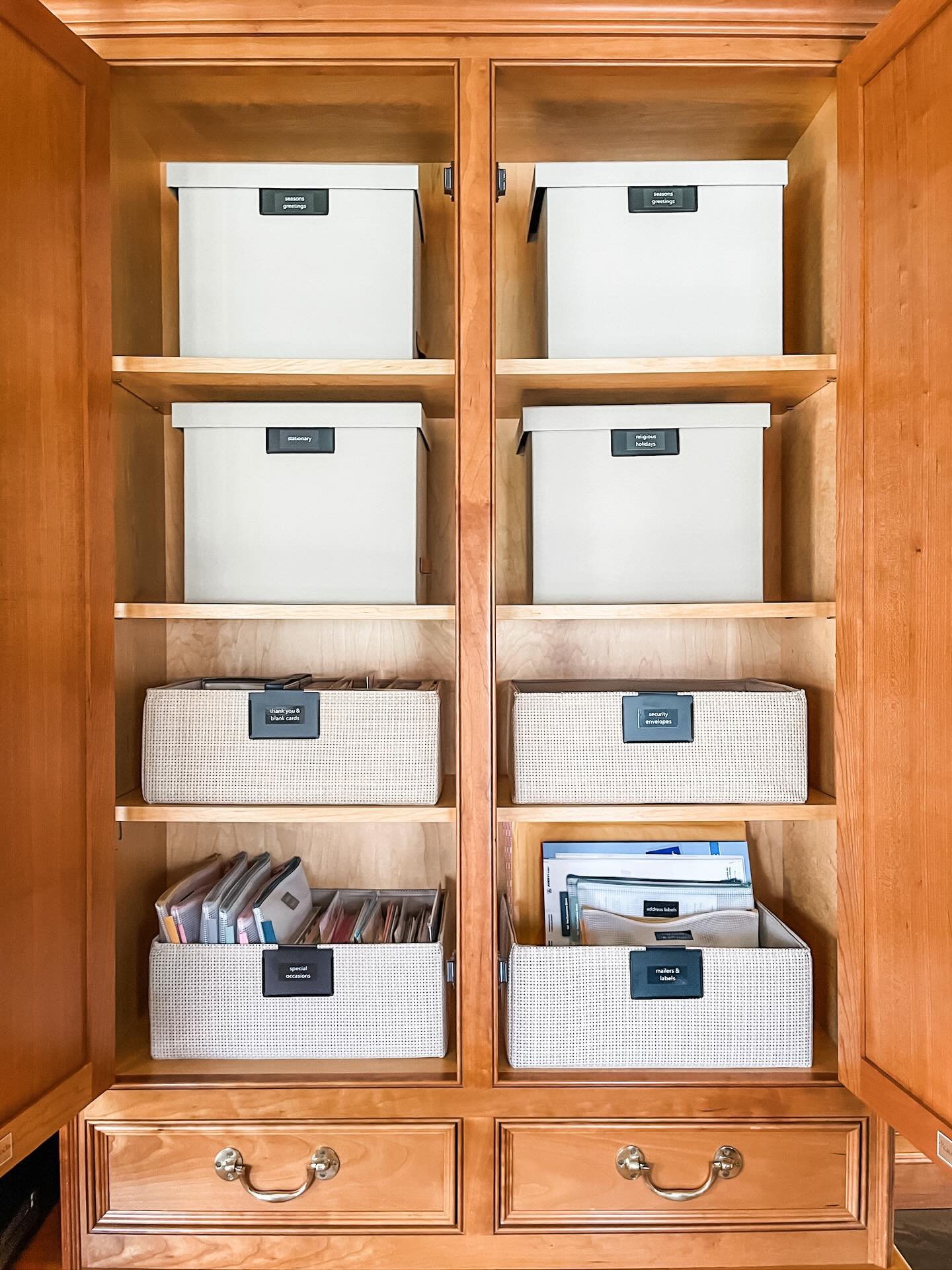 Your mess is COSTING you MONEY!! 📥

Do you avoid opening your cabinets because of what might topple out?? 

This client had tons of office supply backstock that SHE DIDNT EVEN KNOW SHE HAD! 
Without a system, you&rsquo;re more likely to go out and b