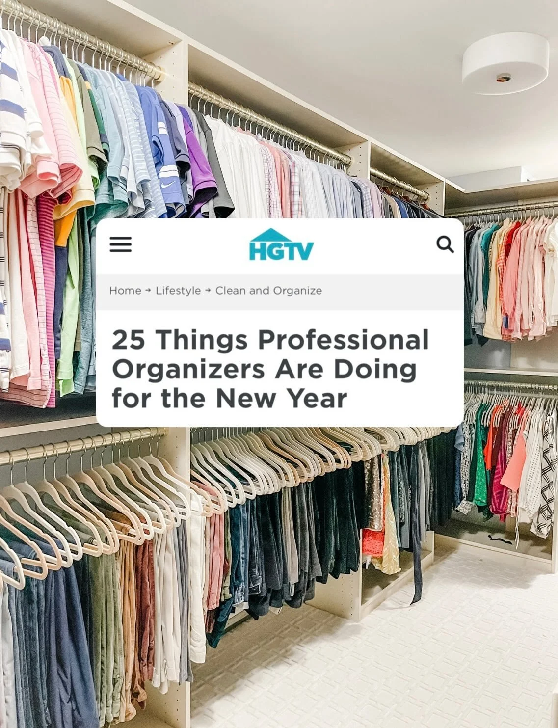 A little HGTV feature to kick off 2026✨😌

Swipe to read Sage Organization&rsquo;s founder Jolin&rsquo;s advice for your New Years reset (no, it&rsquo;s not too late!!)

And head on over to our &ldquo;Press&rdquo; story highlight to read the full art