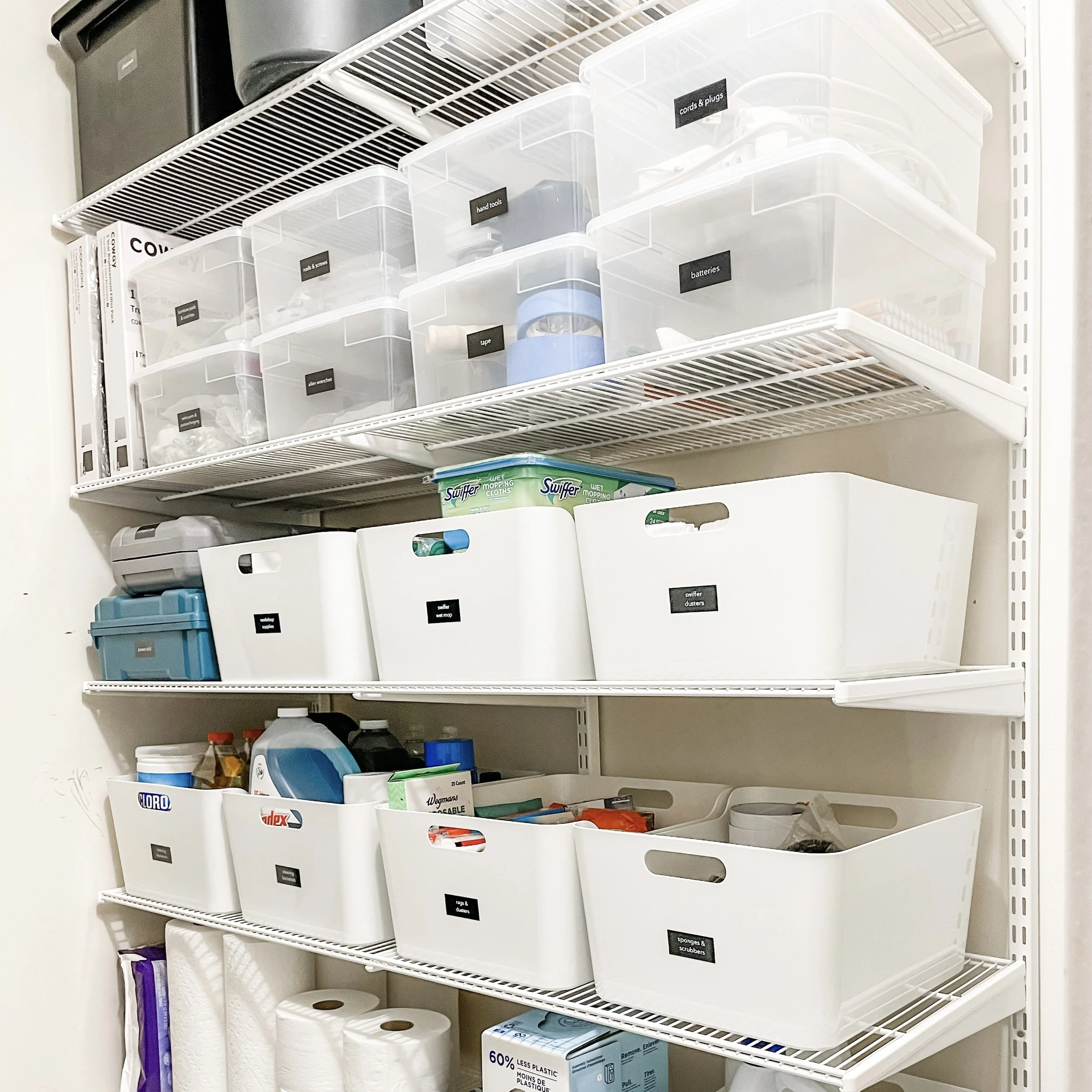Organized Cleaning Closet