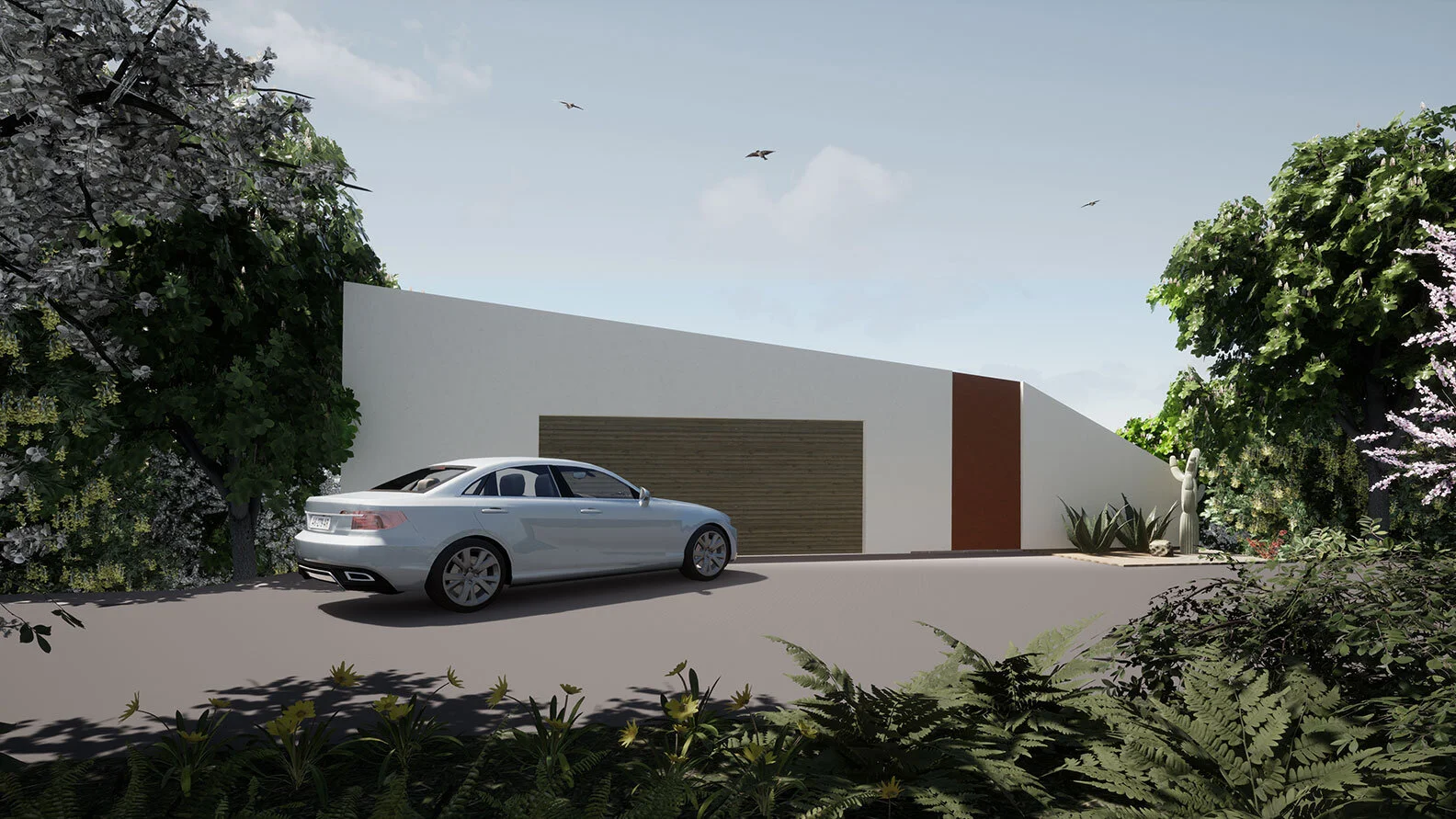  Like most houses that are accessed from the higher side of a steep hill, it displays a small, unsuspecting piece of building from the entry. 