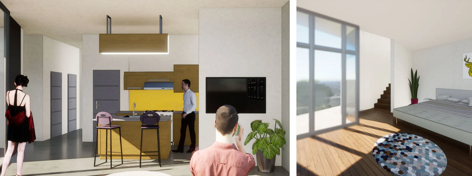  The distribution of the spaces across three stories without an elevator probably lends itself to a particular type of buyer.  (Our client is a developer, not the end-user.) 