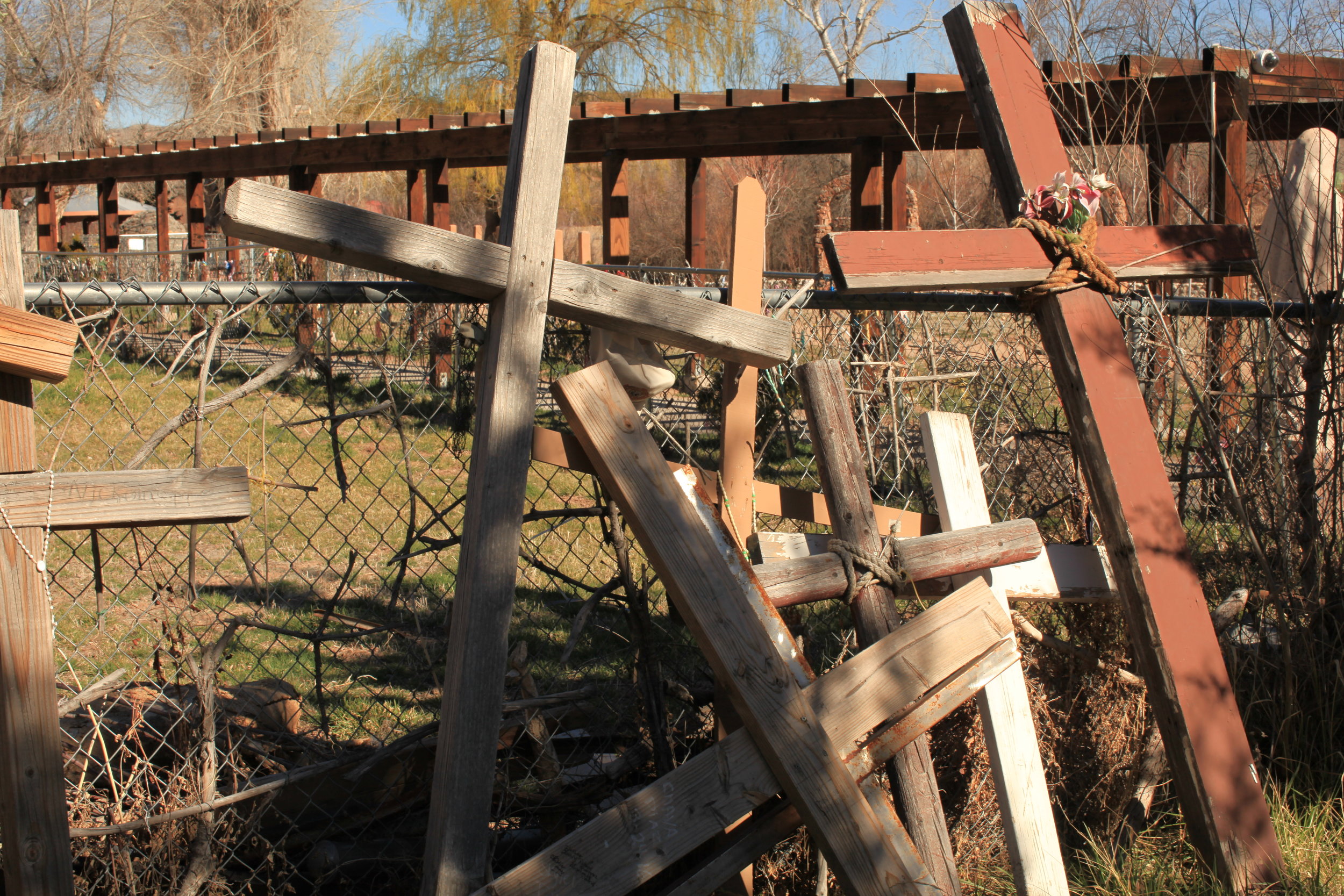  Crosses carried by pilgrims to Chimayo. 