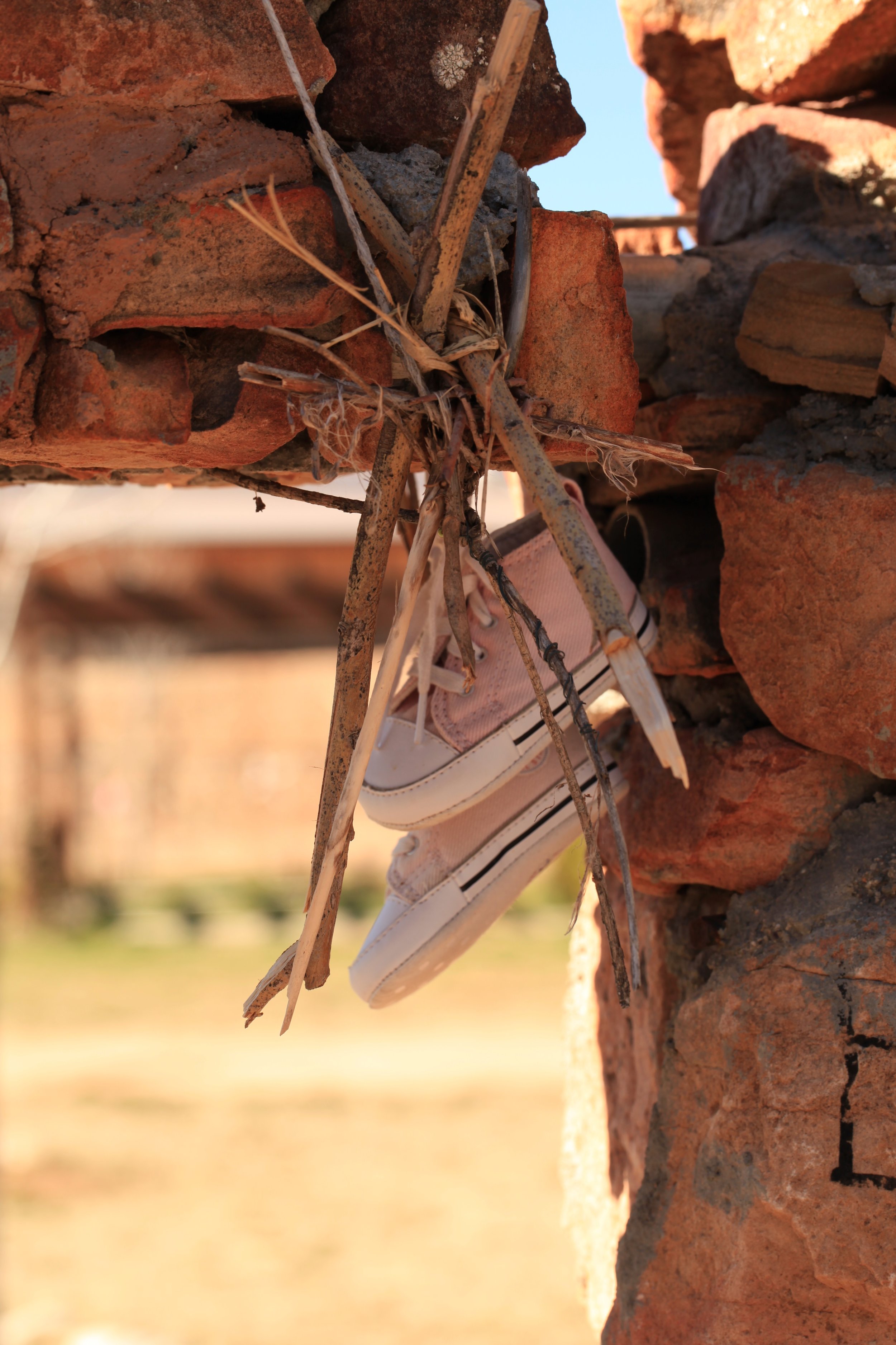  The baby shoes are left as gifts to the infant Santiago, patron saint of pilgrims. 