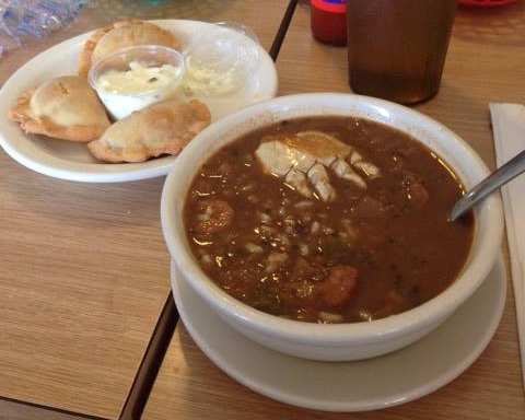  Alfredo's seafood gumbo and crawfish pies 