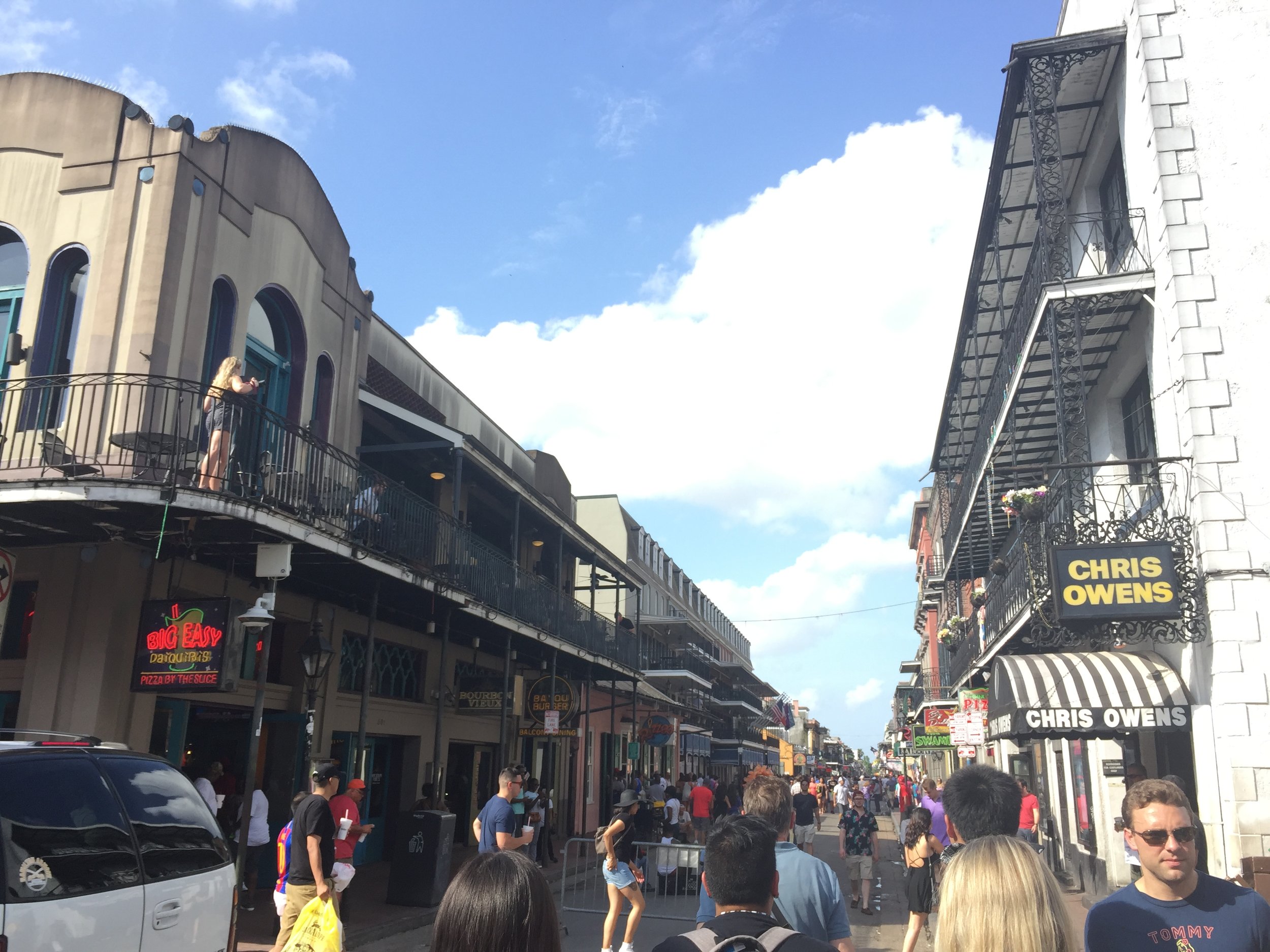 Ful view of Bourbon St.