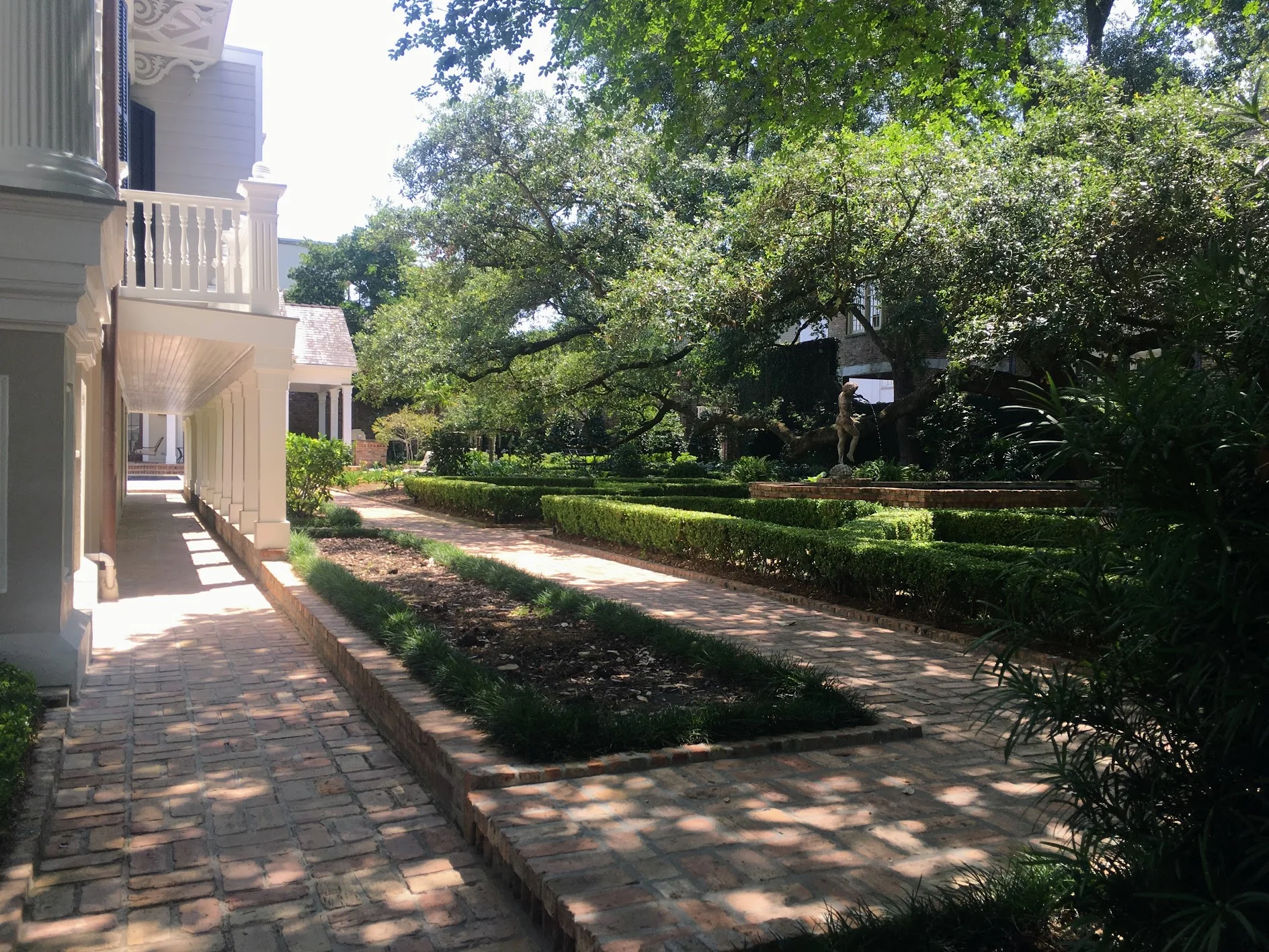 Side of the house and garden in the Garden District