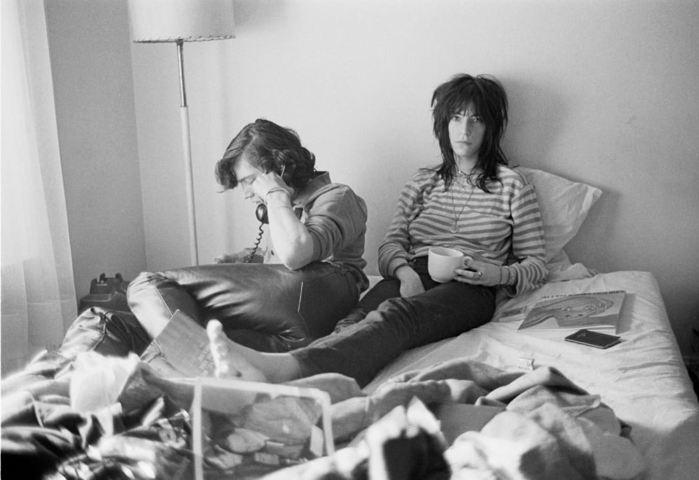 Patti and Robert at the Hotel Chelsea, room 204, 1970