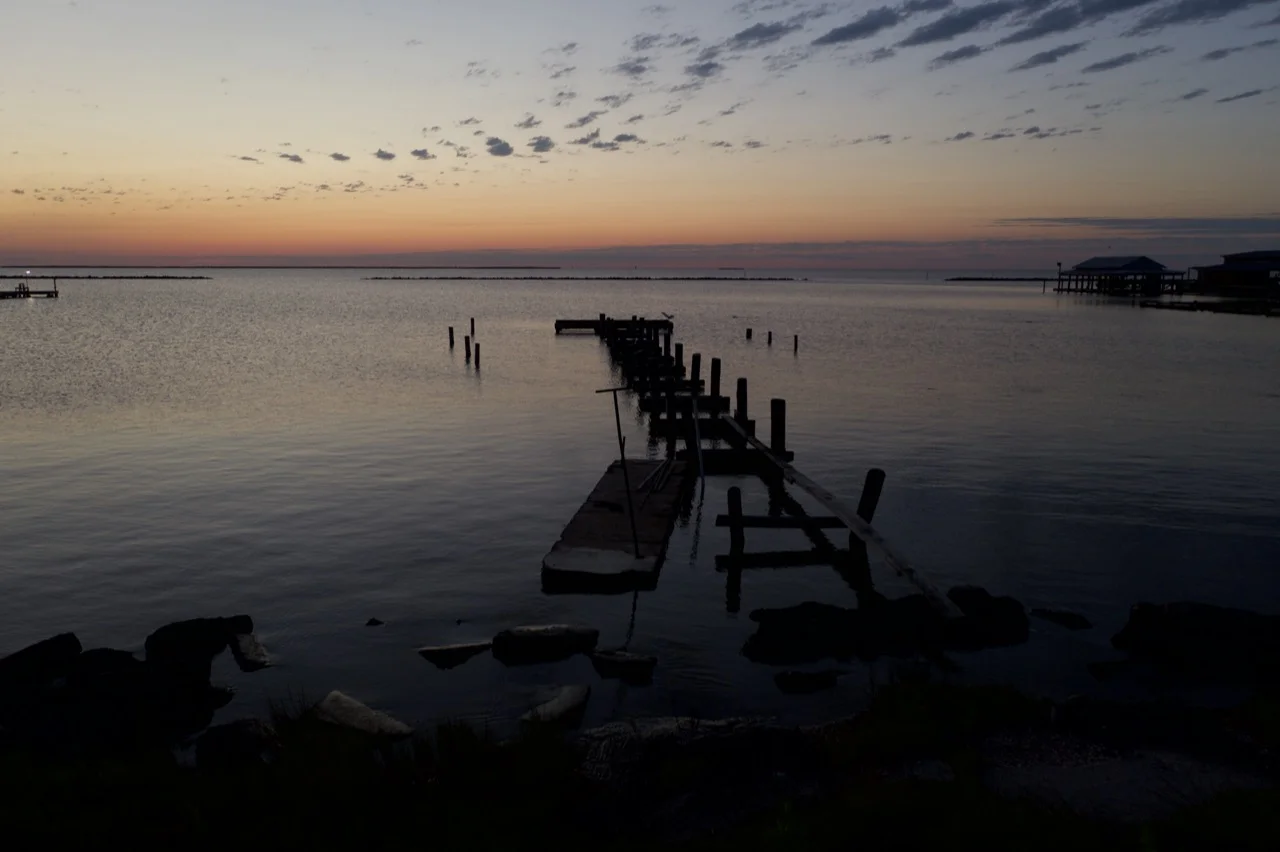 A dock is abandoned for unknown reasons