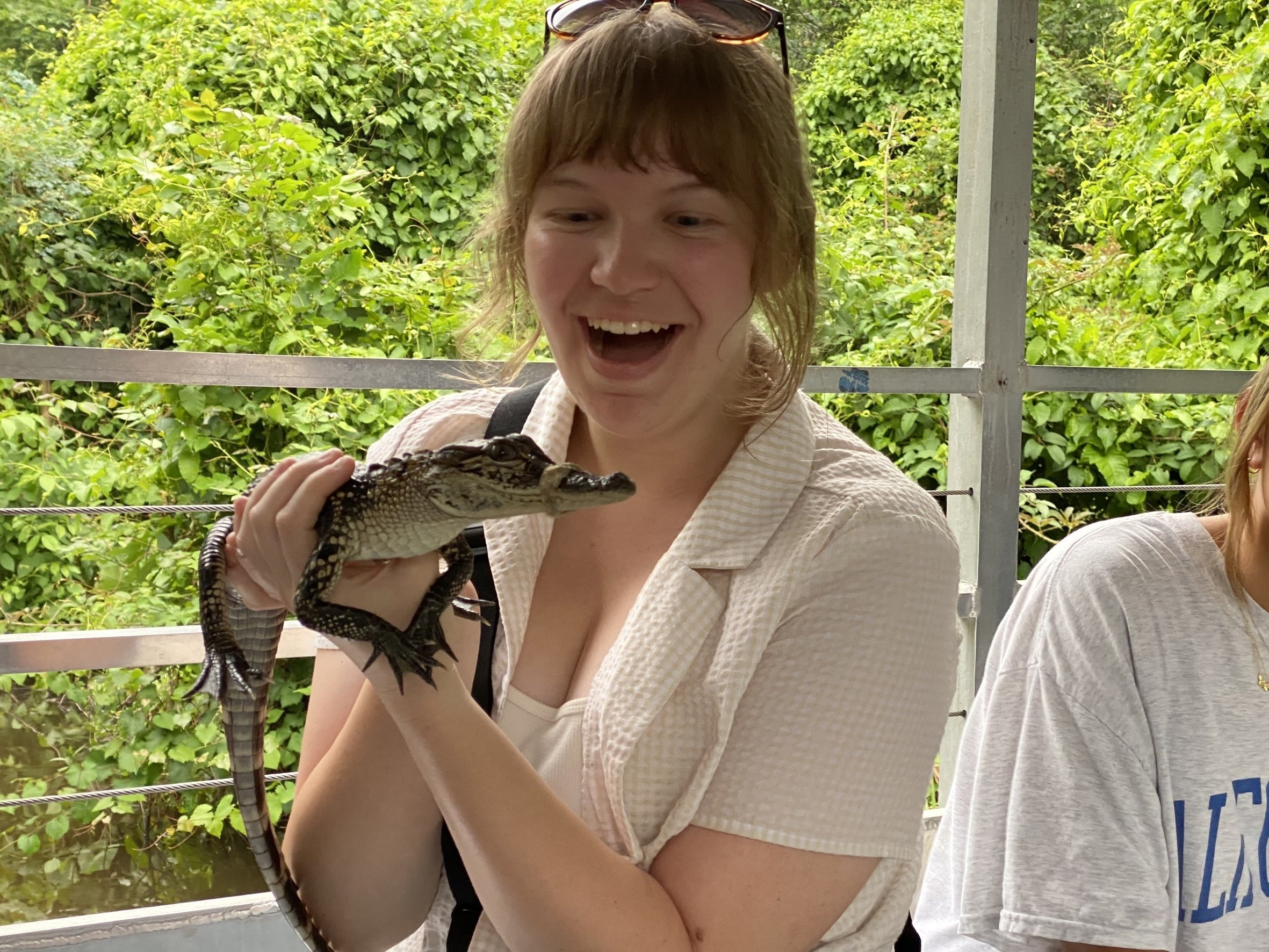 Me and Pee-Wee the baby gator