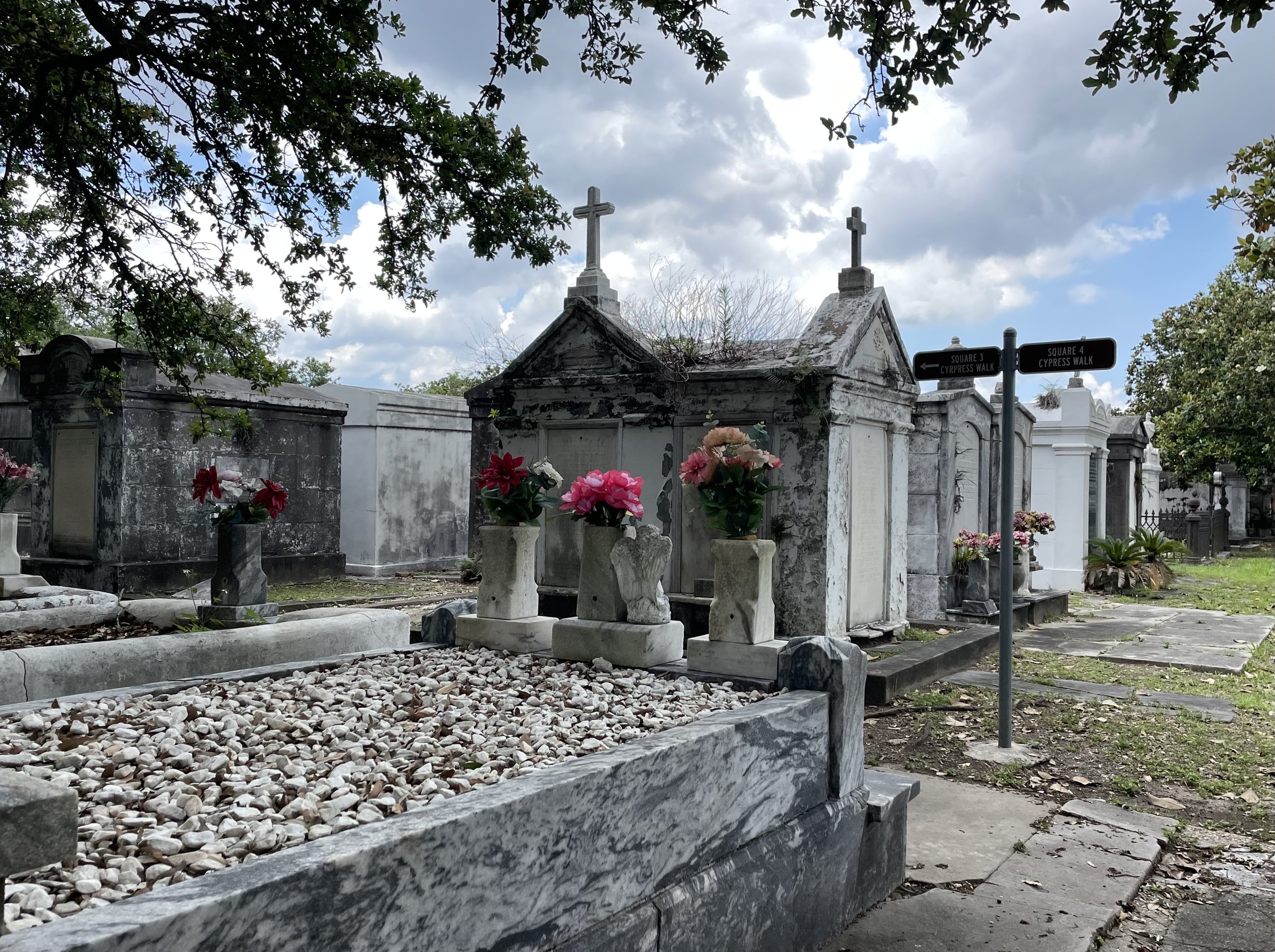 Above-ground tombs in the Lafayette Cemetery