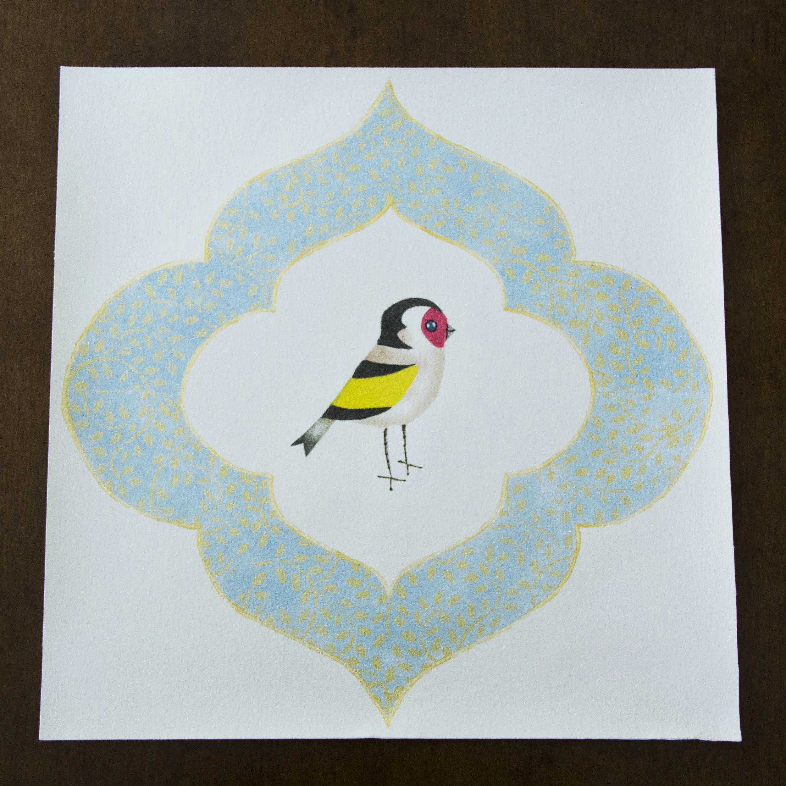 PLACEMAT - Bird Whimsy Series - Bulfinch