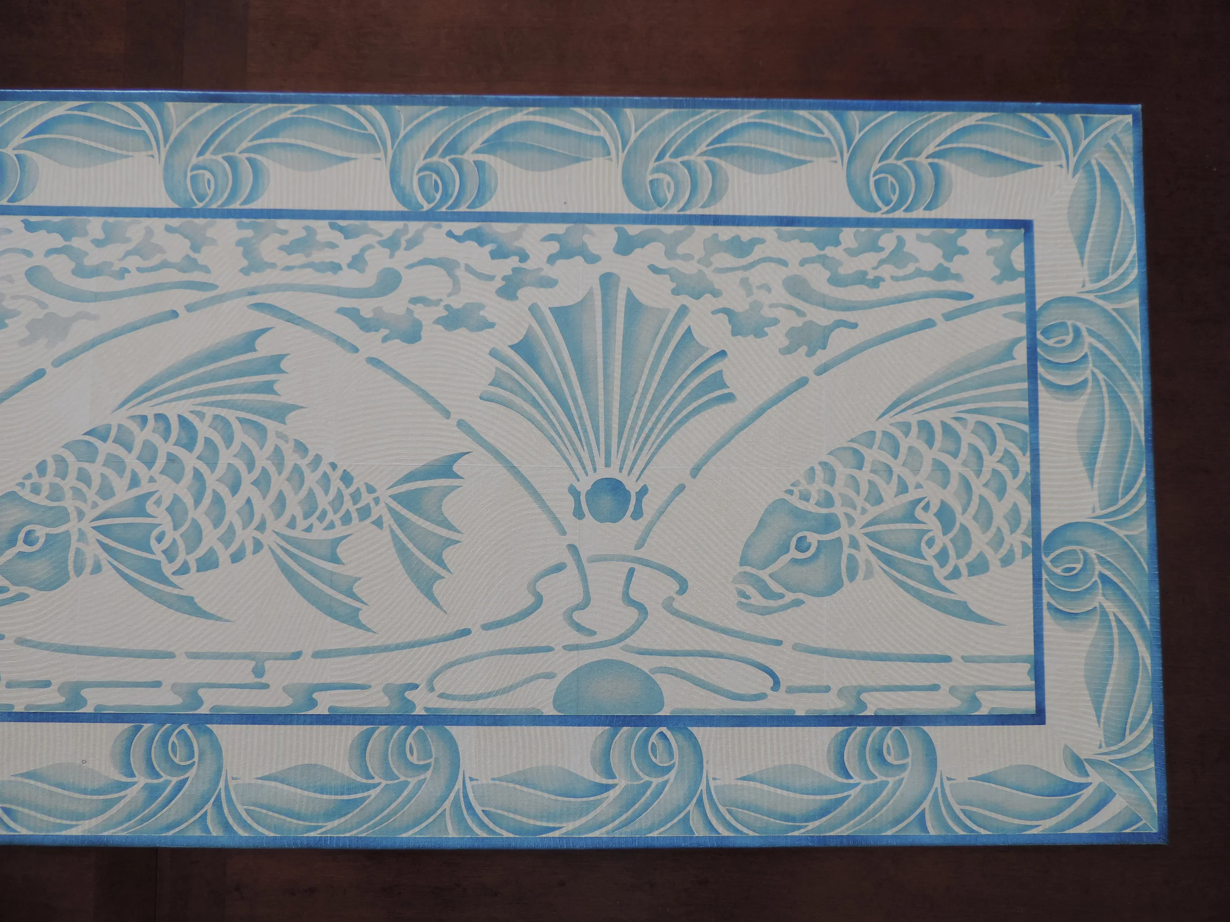 TABLE RUNNER - CARP & SCALLOP - Detail