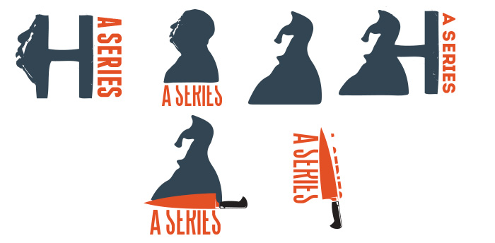 Iterations of iconographic marks to be used on various materials. These didn't make it into the final series branding, but they were fun to make! The knife icon is still one of my favorites.