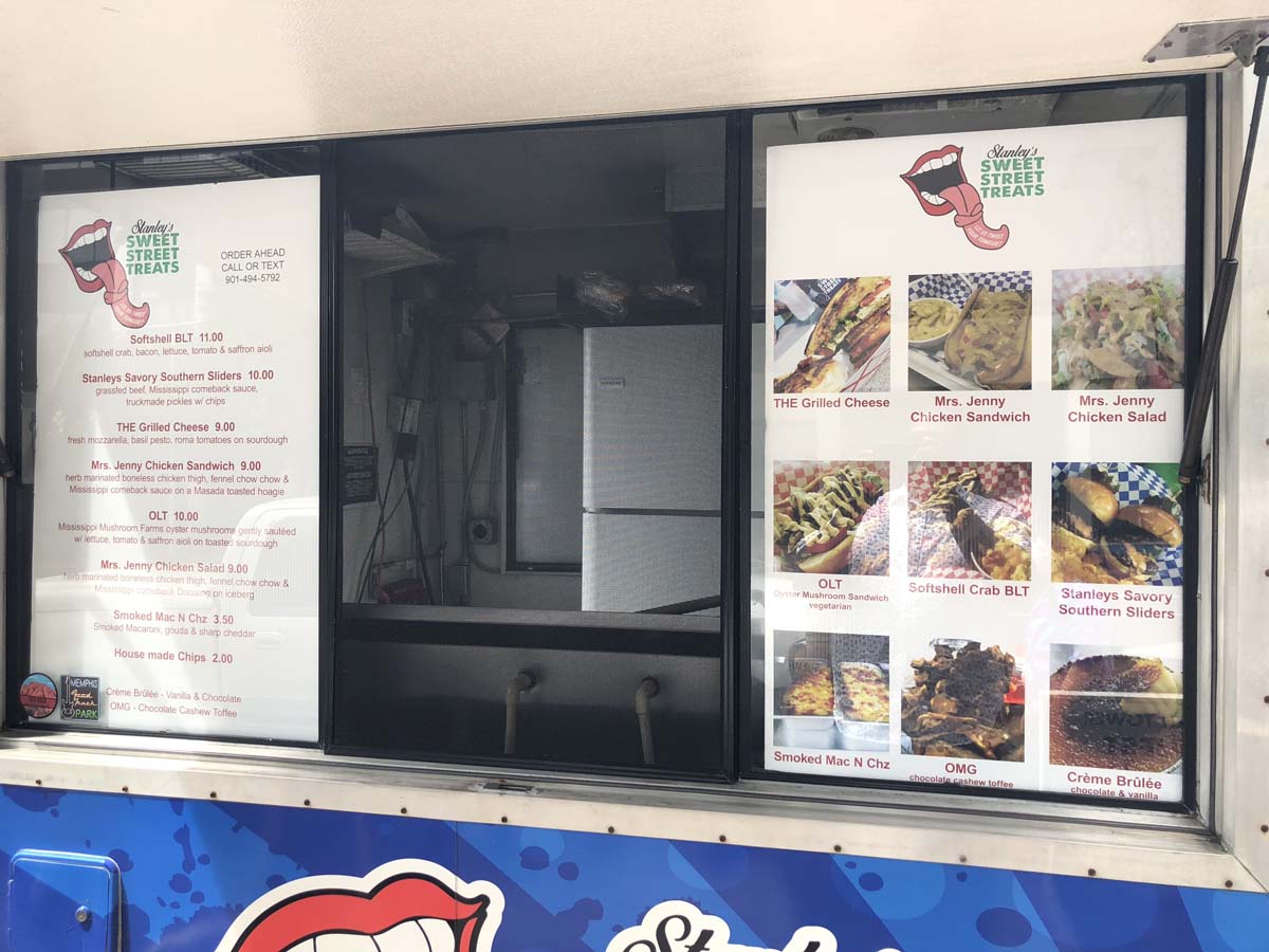 Stanley's Sweet Treats Menu