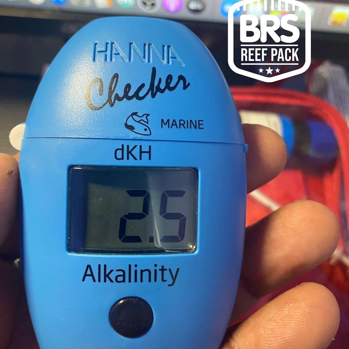 Uhhh - I think I need some @bulkreefsupply 2 part. Good thing it&rsquo;s 20% off today with code WITHO. Yup that&rsquo;s my real alk that I tested this morning.
.
.
#brsreefpack #2partdosing #reeftank #reefaquarium #saltwateraquarium #hannainstrument