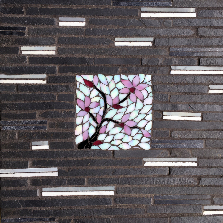 Cherry Blossoms Zen with Stone Background