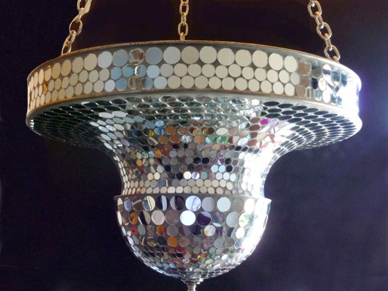Art Deco Mirrorball Mosaic Lamp
