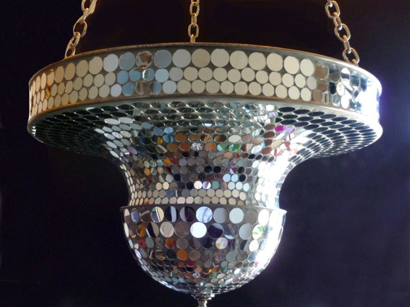 Art Deco Mirrorball Mosaic Lamp