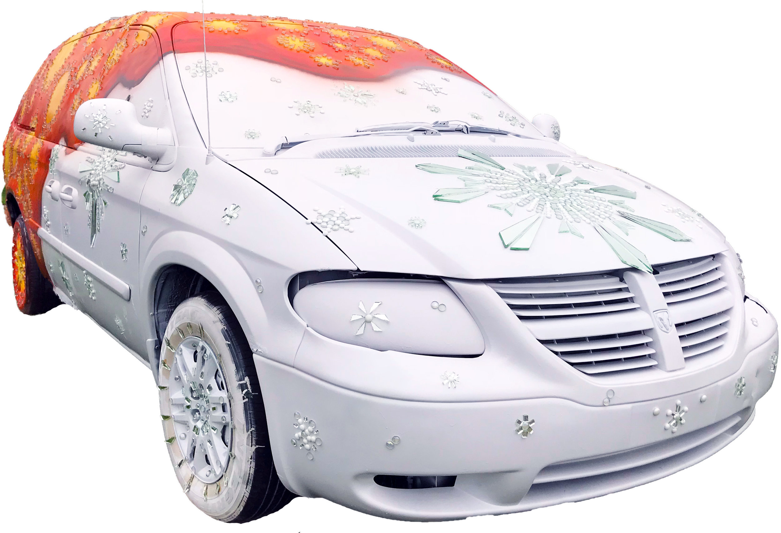 Lava &amp; Ice Mosaic Art Car