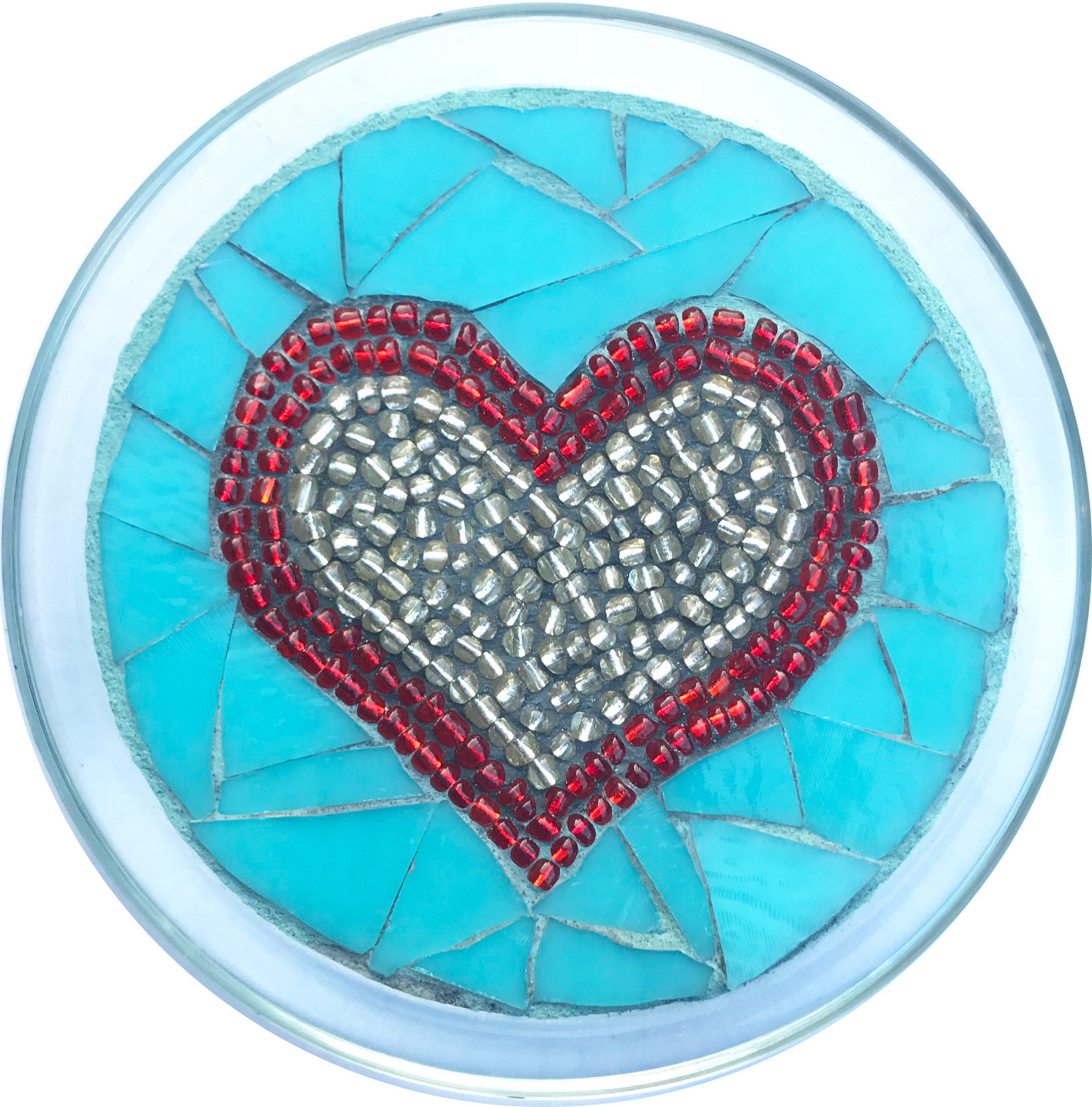 Love Heart Mosaic Plate