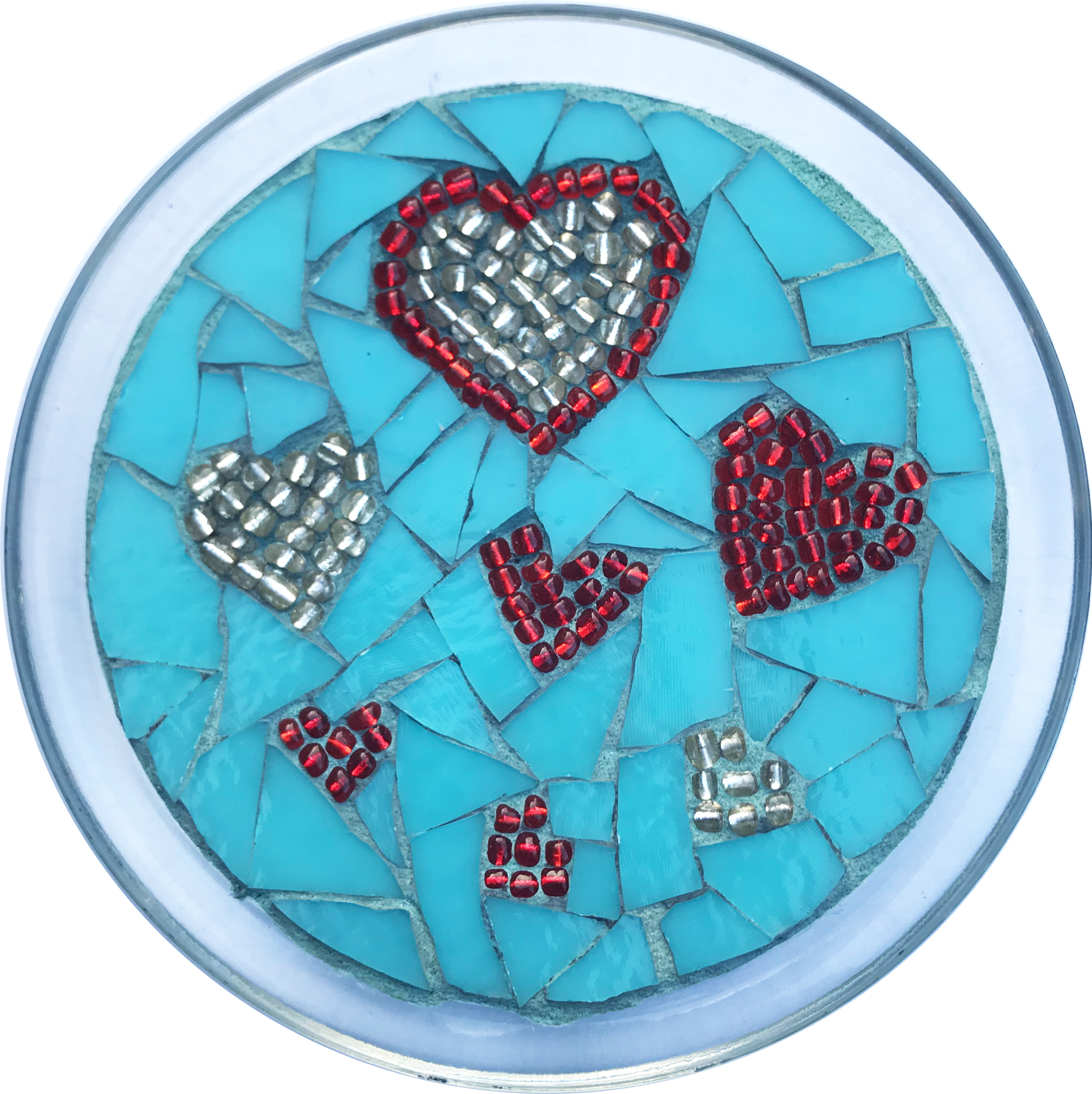 Love Multi-Heart Mosaic Plate