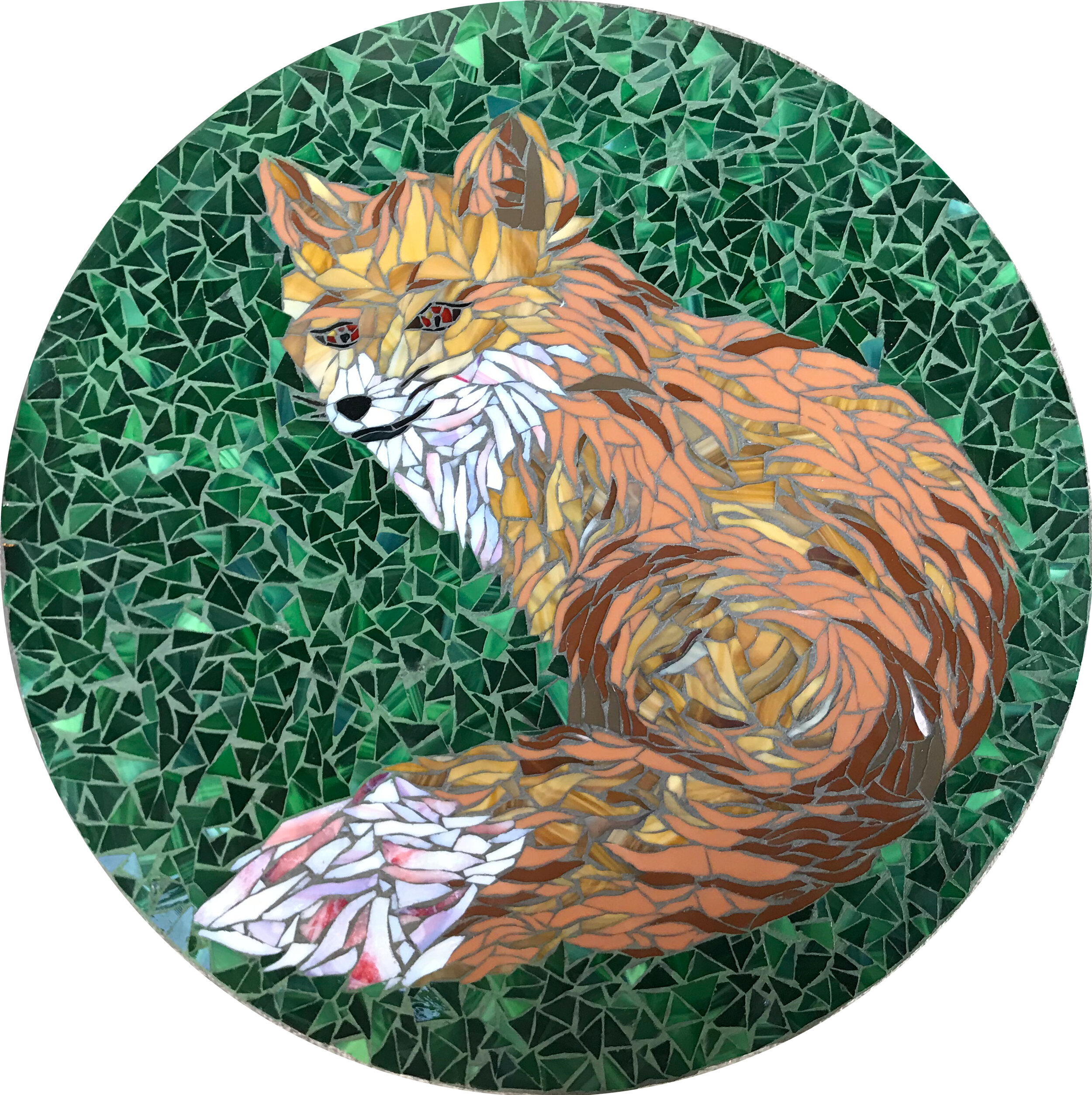 Fox Mosaic Stepping Stone