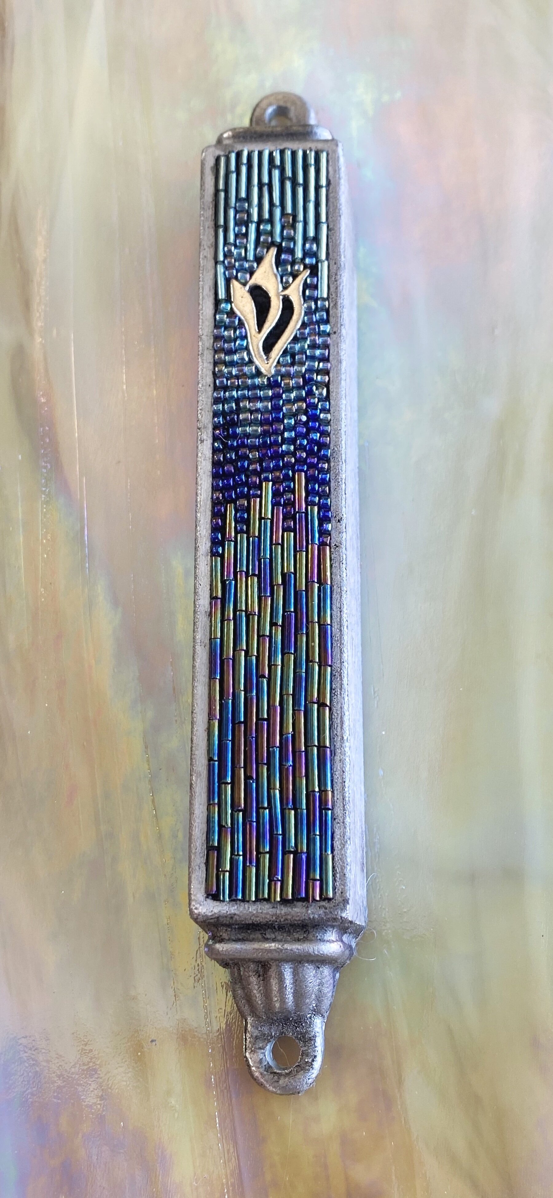 Deep Ocean Mosaic Mezuzah