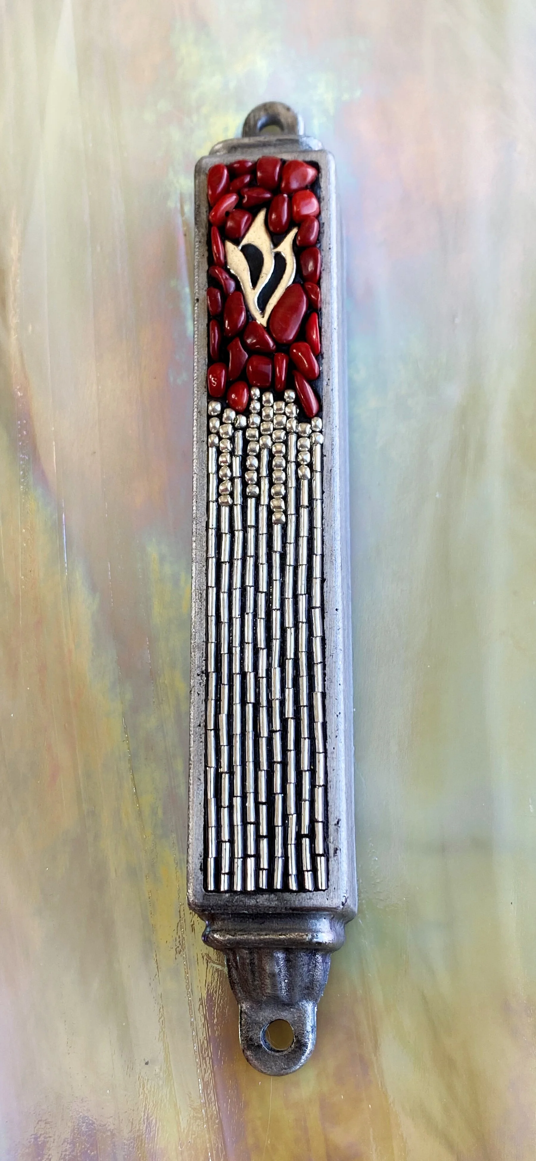 Lava Ice Mosaic Mezuzah