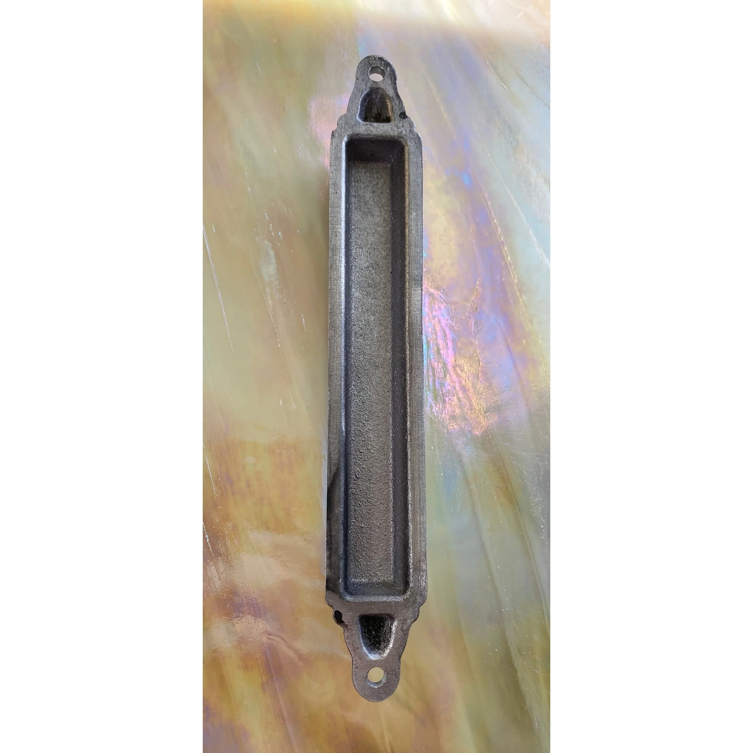 Back of mosaic mezuzah