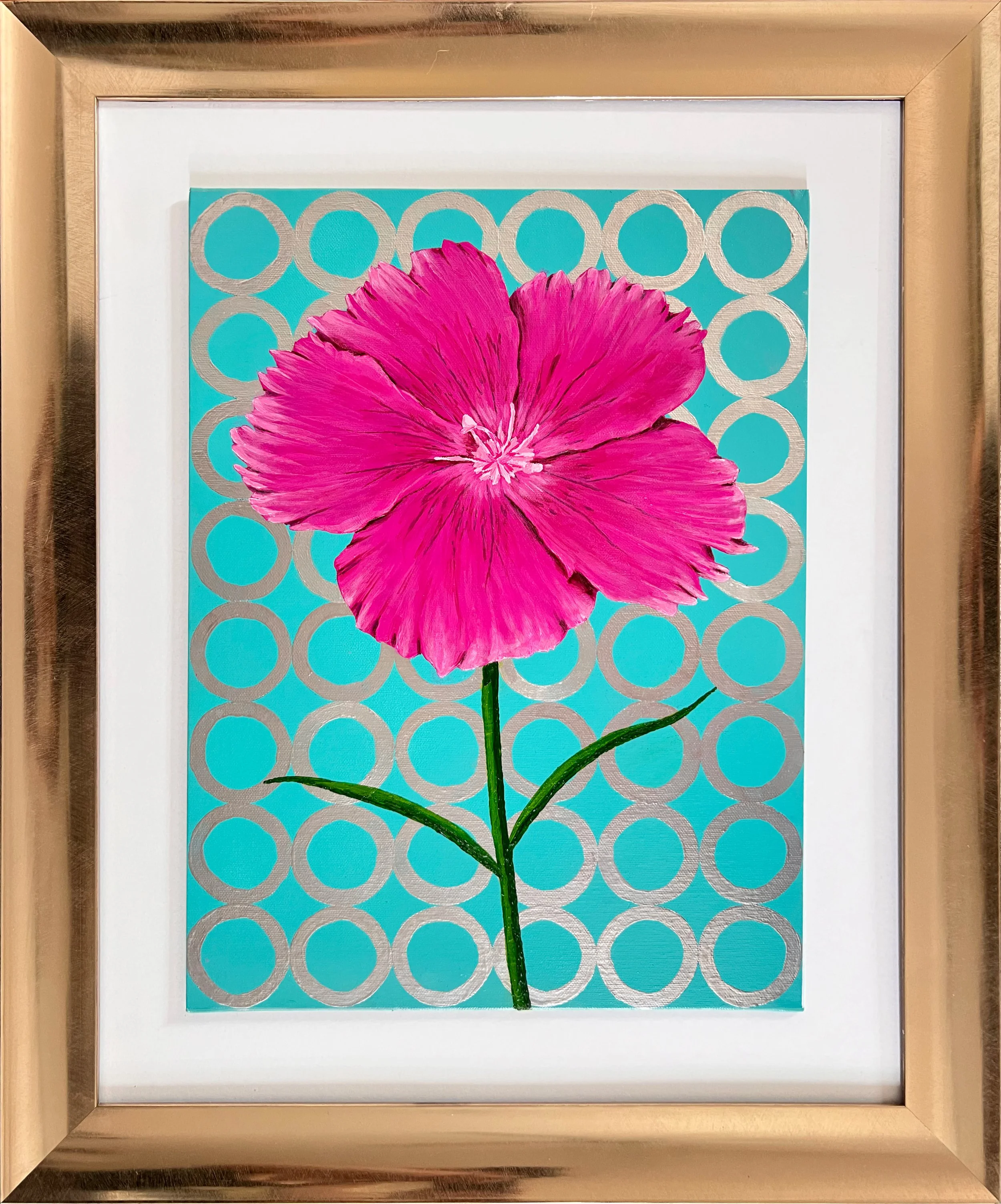 Dianthus II Painting in Frame.jpg