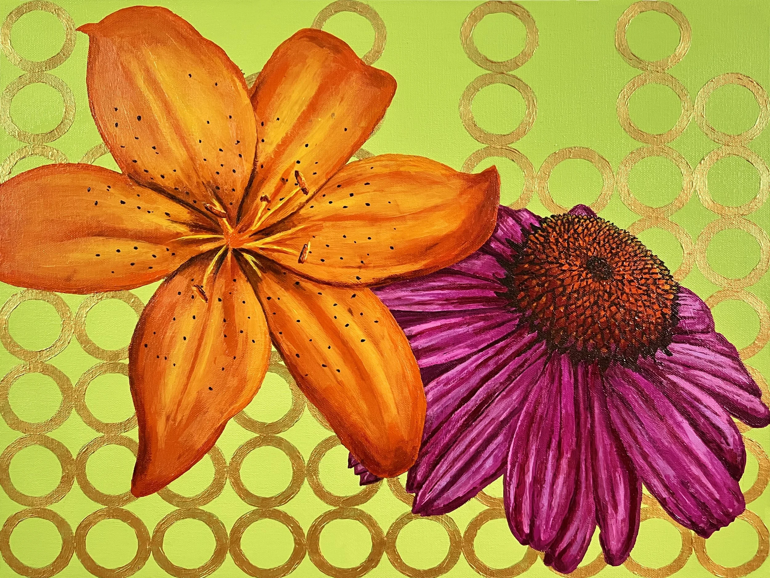 Lily & Echinacea I Painting.jpg