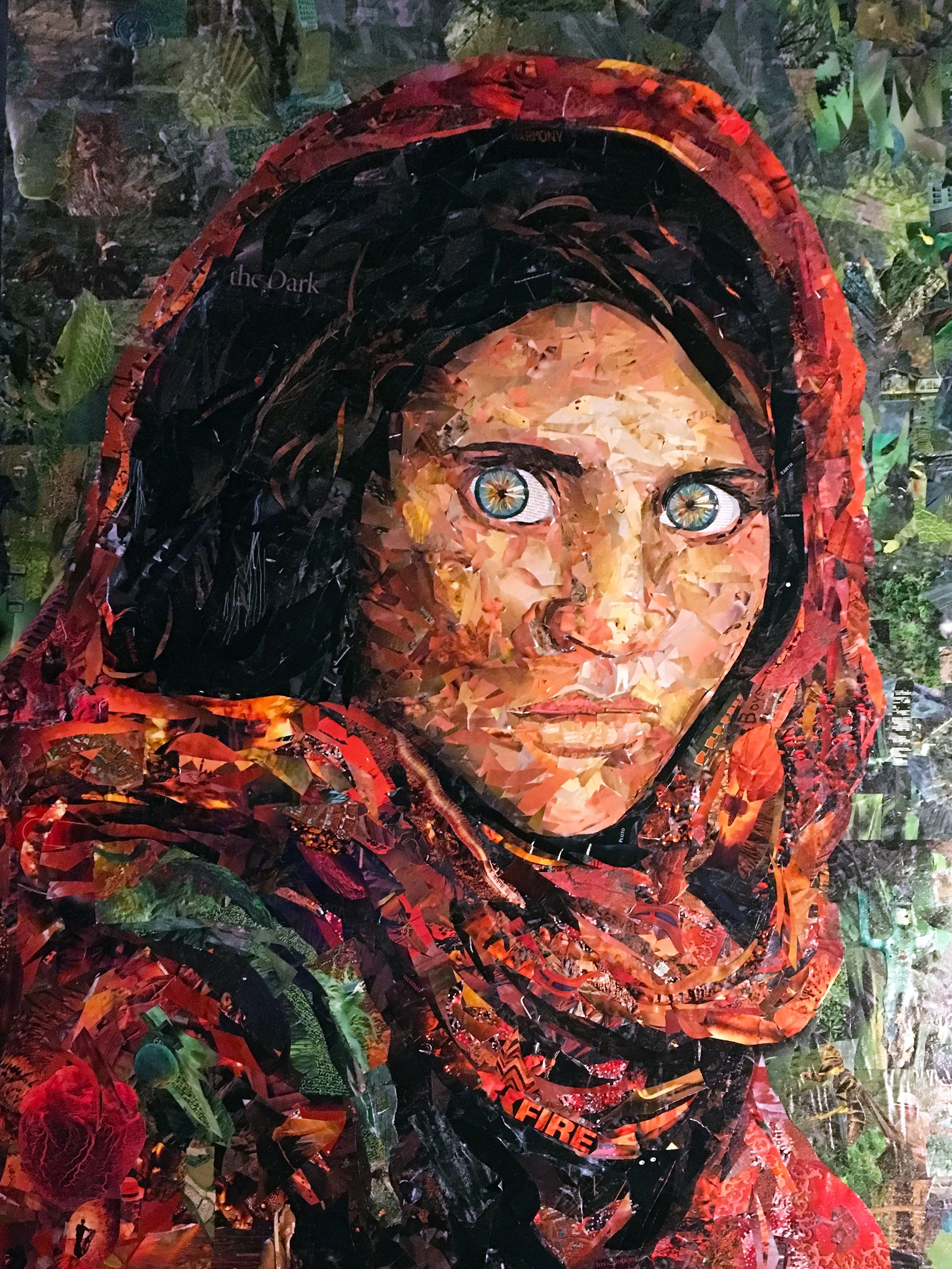 Afghan Girl Collage Collaboration