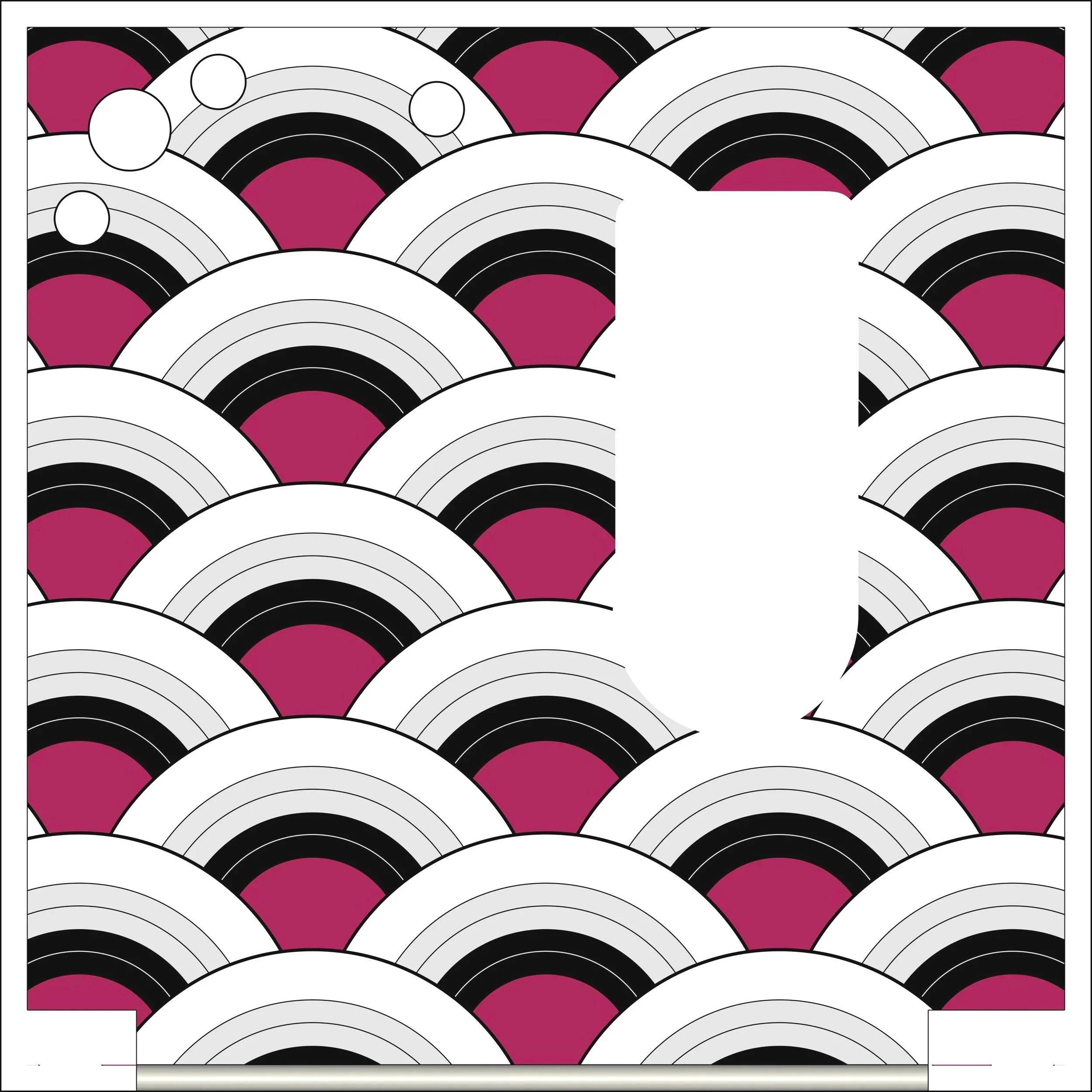 Final floor design with toilet and pipe cutouts marked