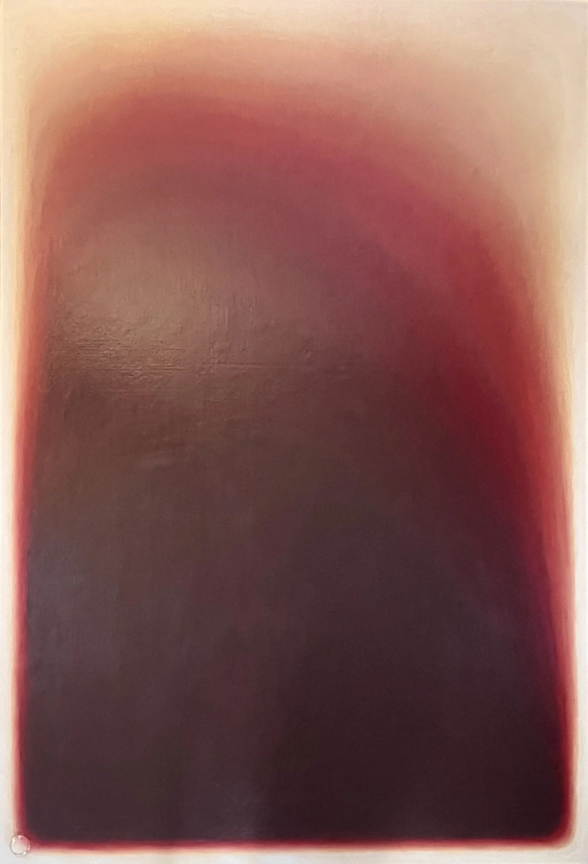 The painting fully blended and nearly complete, before cabochon application