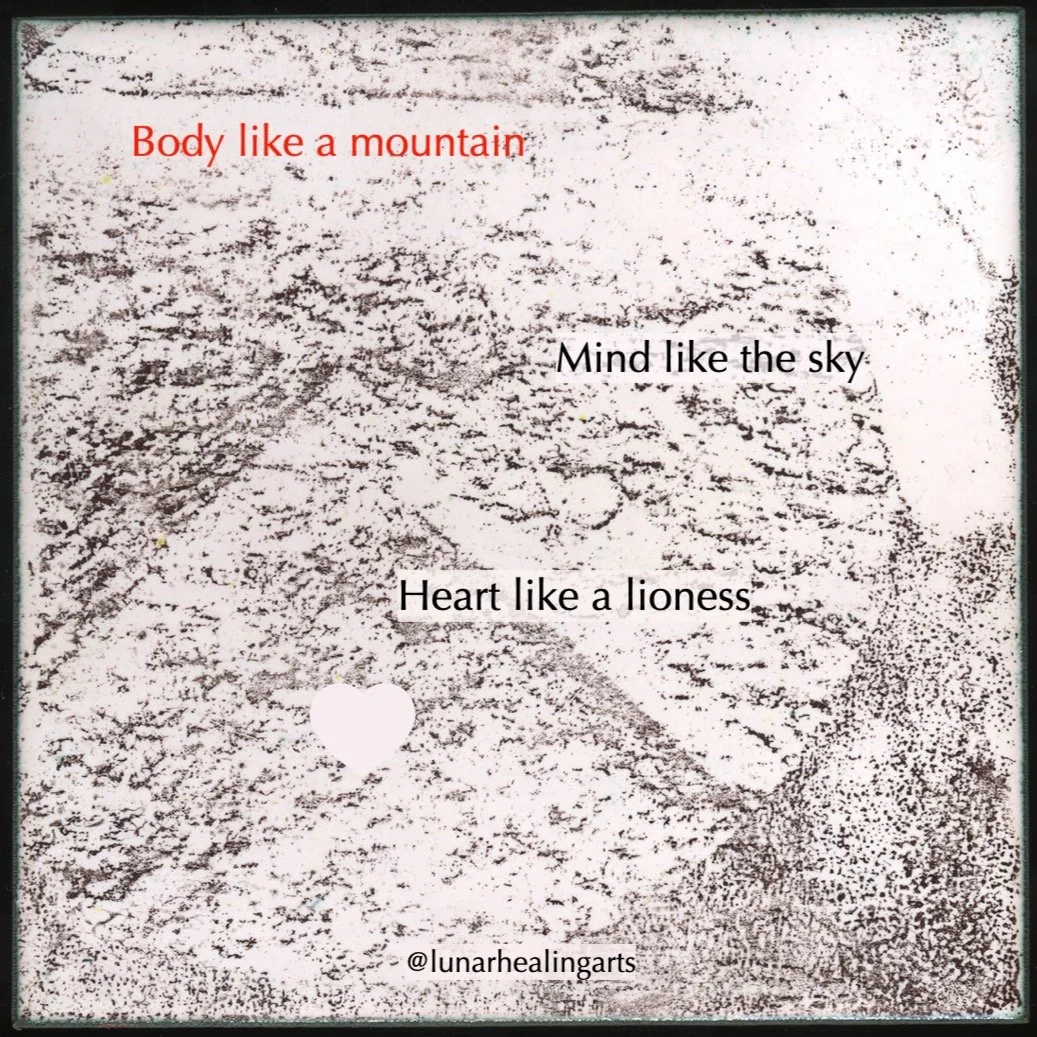 I love this quote. I've had it so long that the words are barely legible on the card I first wrote it on, and I don't remember where I first discovered it. I feel like the last word was originally 'lion', but I changed it to lioness.

It reminds me o