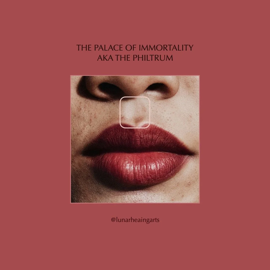 The face shifts and changes to reflect what is unfolding within us.

The shape and size of the philtrum reflect our creative and procreative capacities, hence its name, Palace of Immortality, and provide clues to what the body needs for optimal vital