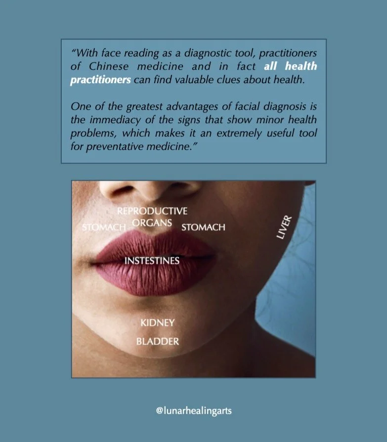 This quote, from the book "Face Reading in Chinese Medicine", by Lillian Pearl Bridges, speaks to one of the aspects of face reading that inspired me to create a series of classes for health professionals, that hone in on supporting specifi