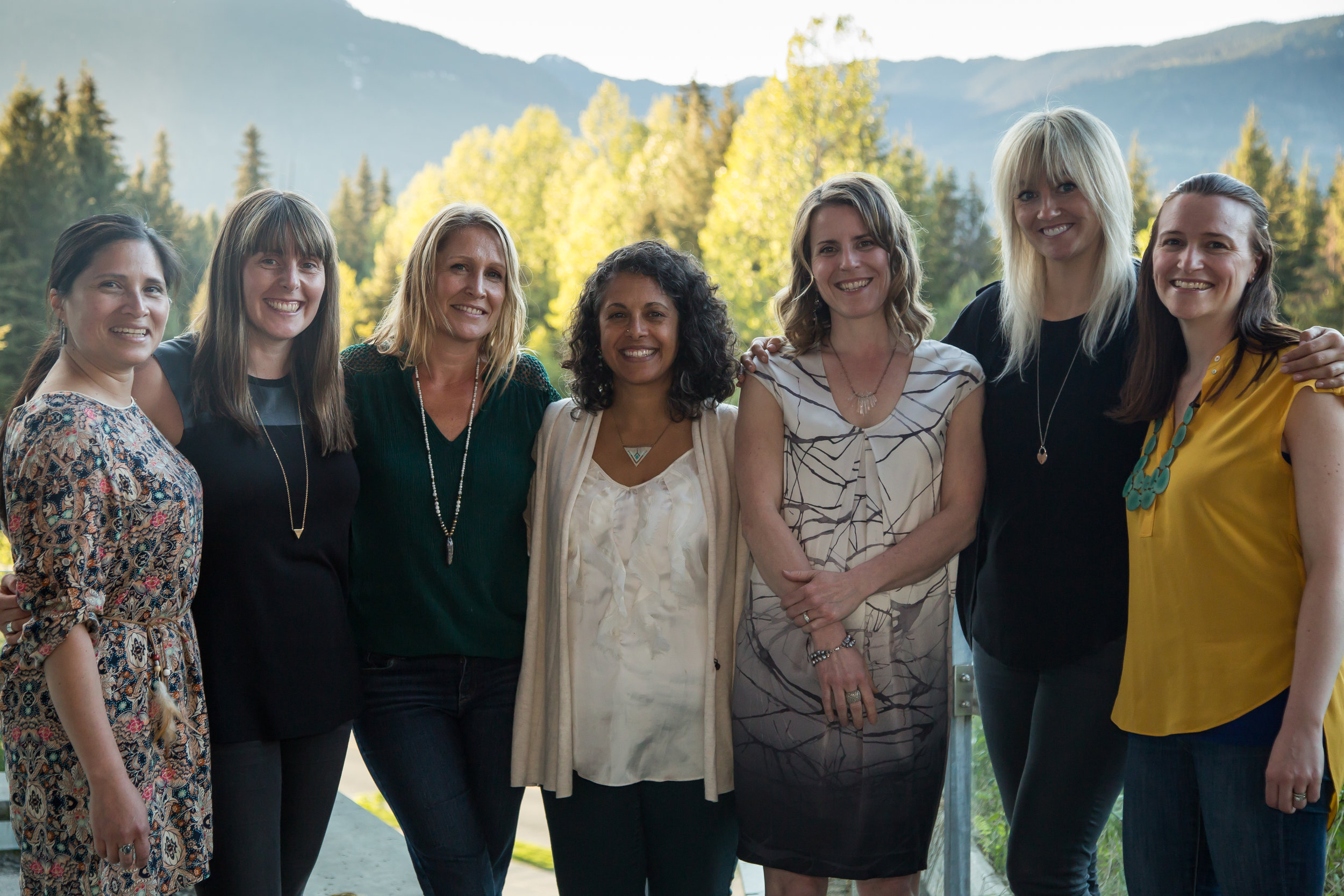 Nicolette with the Sea To Sky Thrivers' Board at their 2017 launch party.
