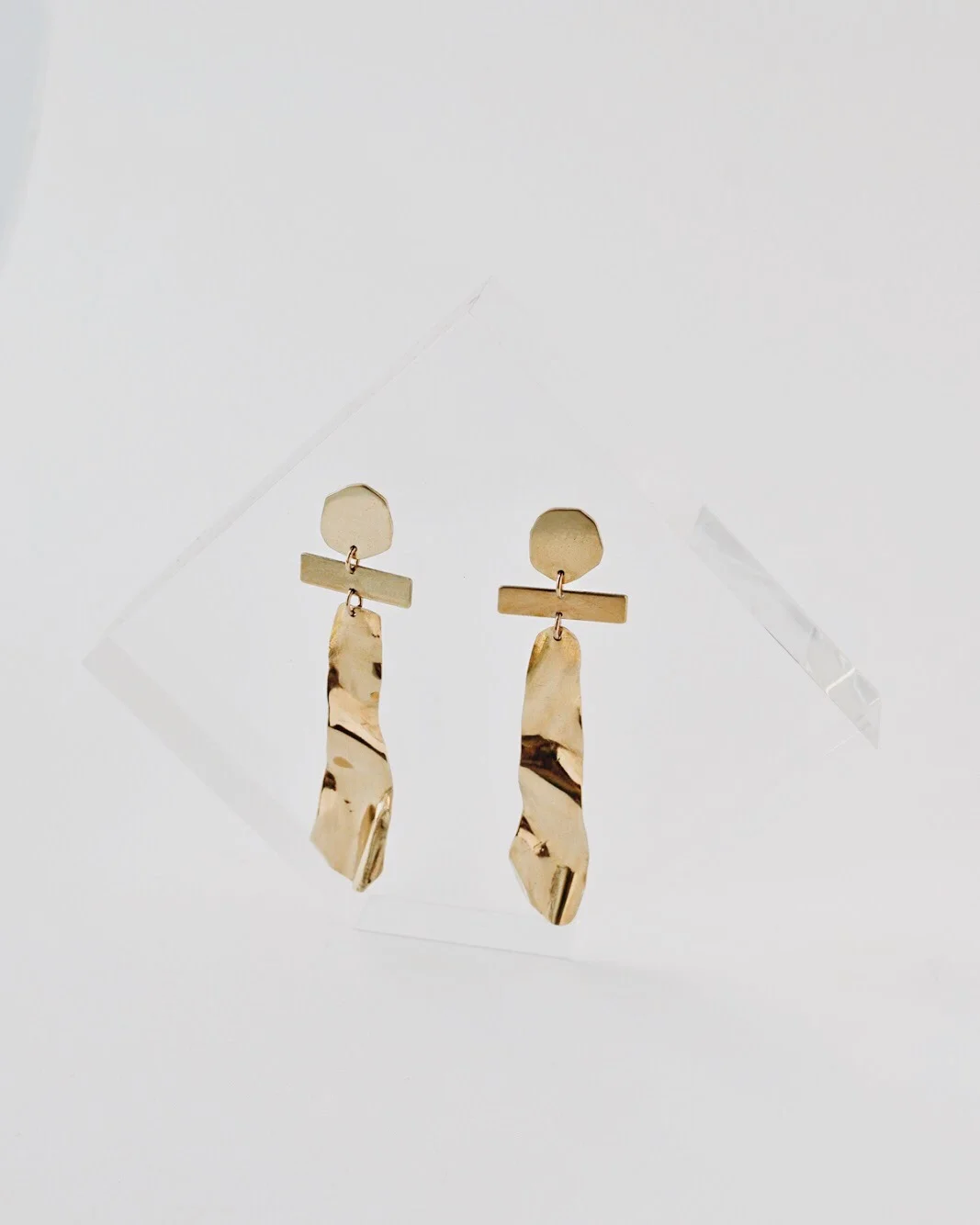 Copy of gold-statement-earring-long-modern-organic-shapes-abstract