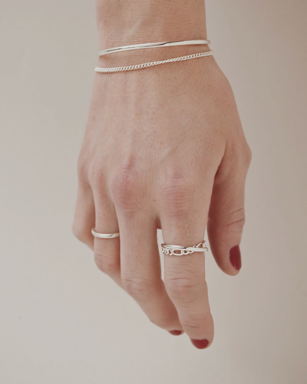 Copy of womens-silver-ring-chain-stacking-layering